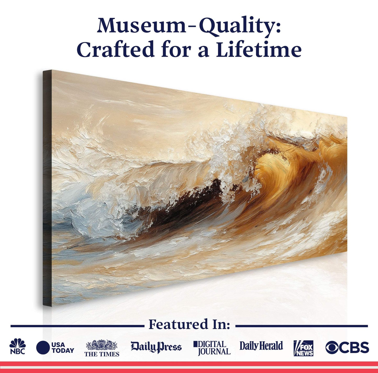 Ocean Wave Seascape Wall Art III - Tailored Canvases - Flyclothing LLC
