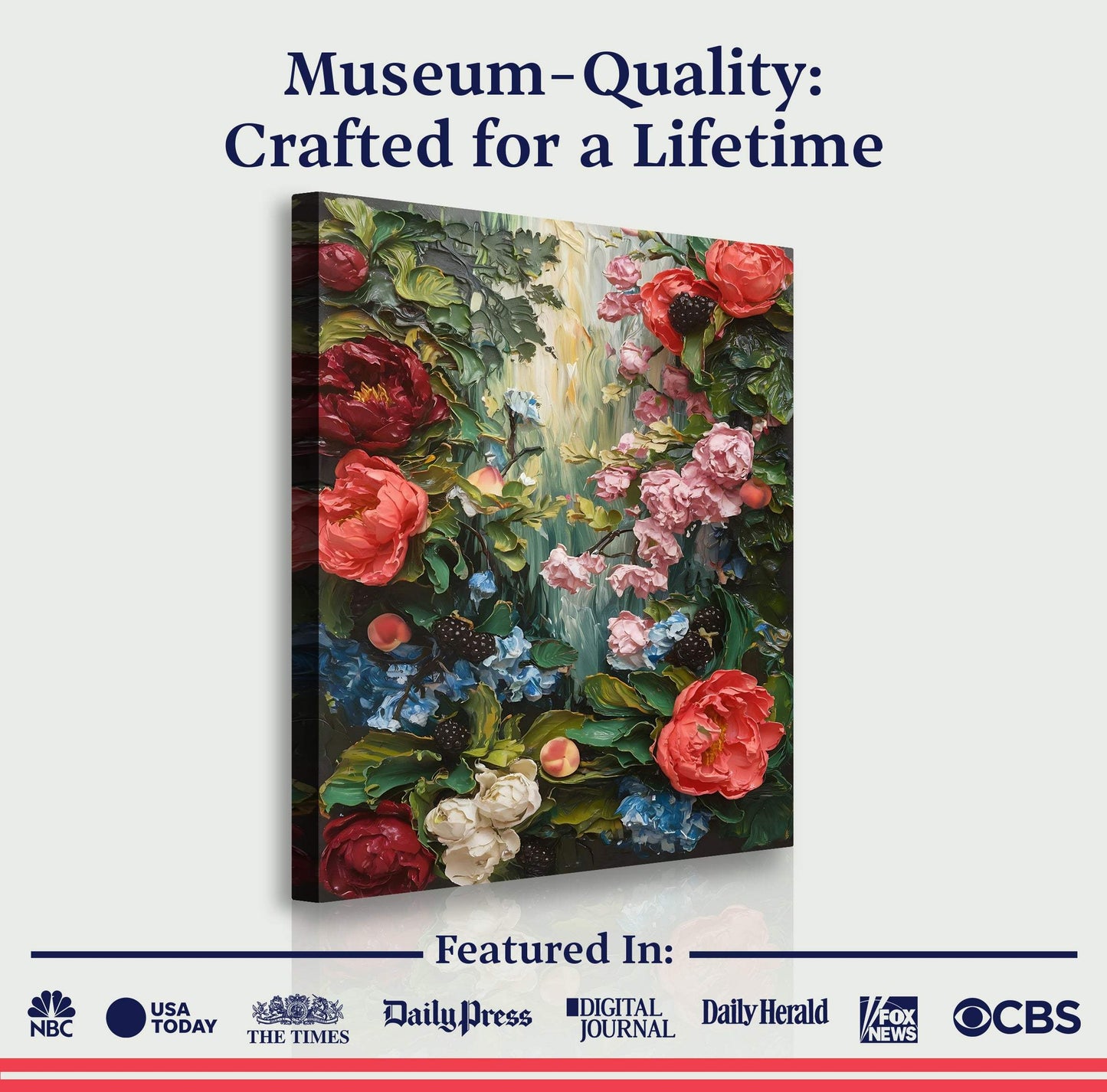Garden Floral Wall Art - Tailored Canvases - Flyclothing LLC
