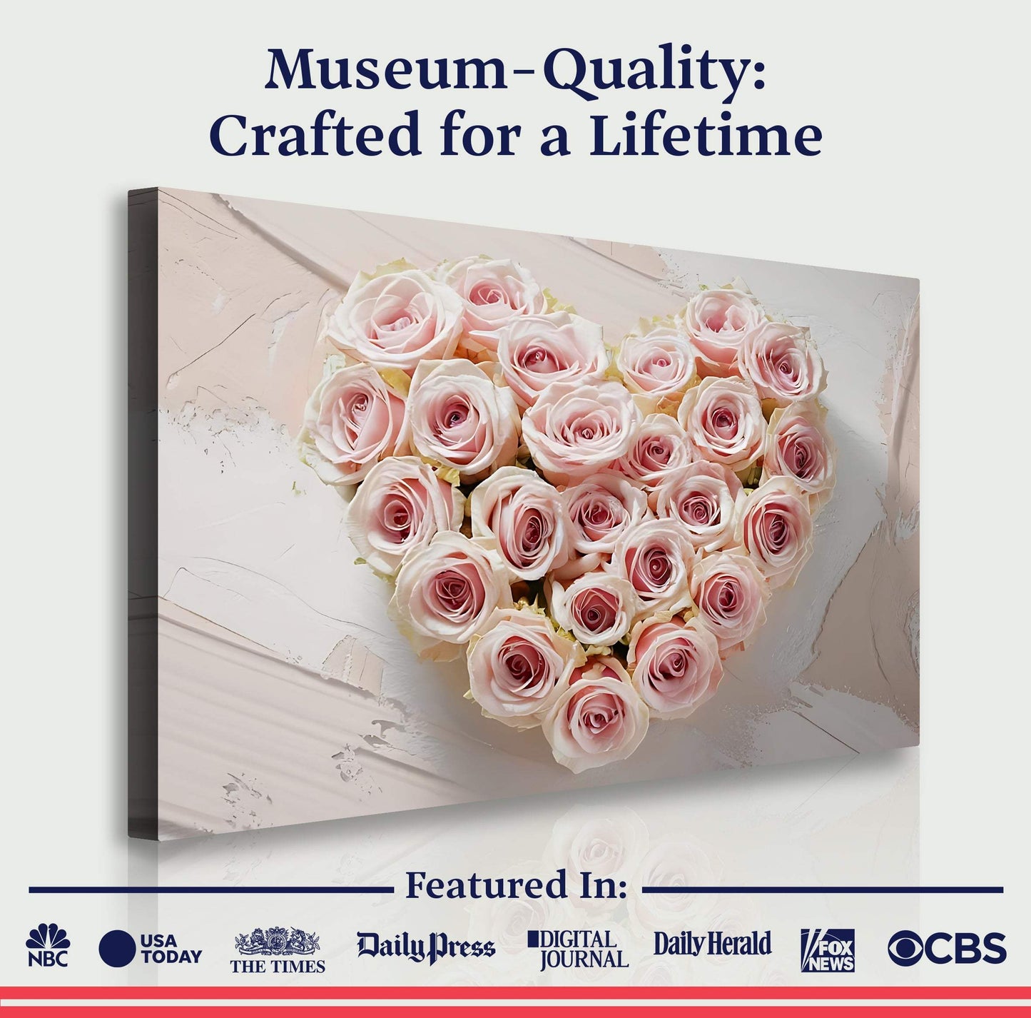 Floral Heart Wall Art IV - Tailored Canvases - Flyclothing LLC