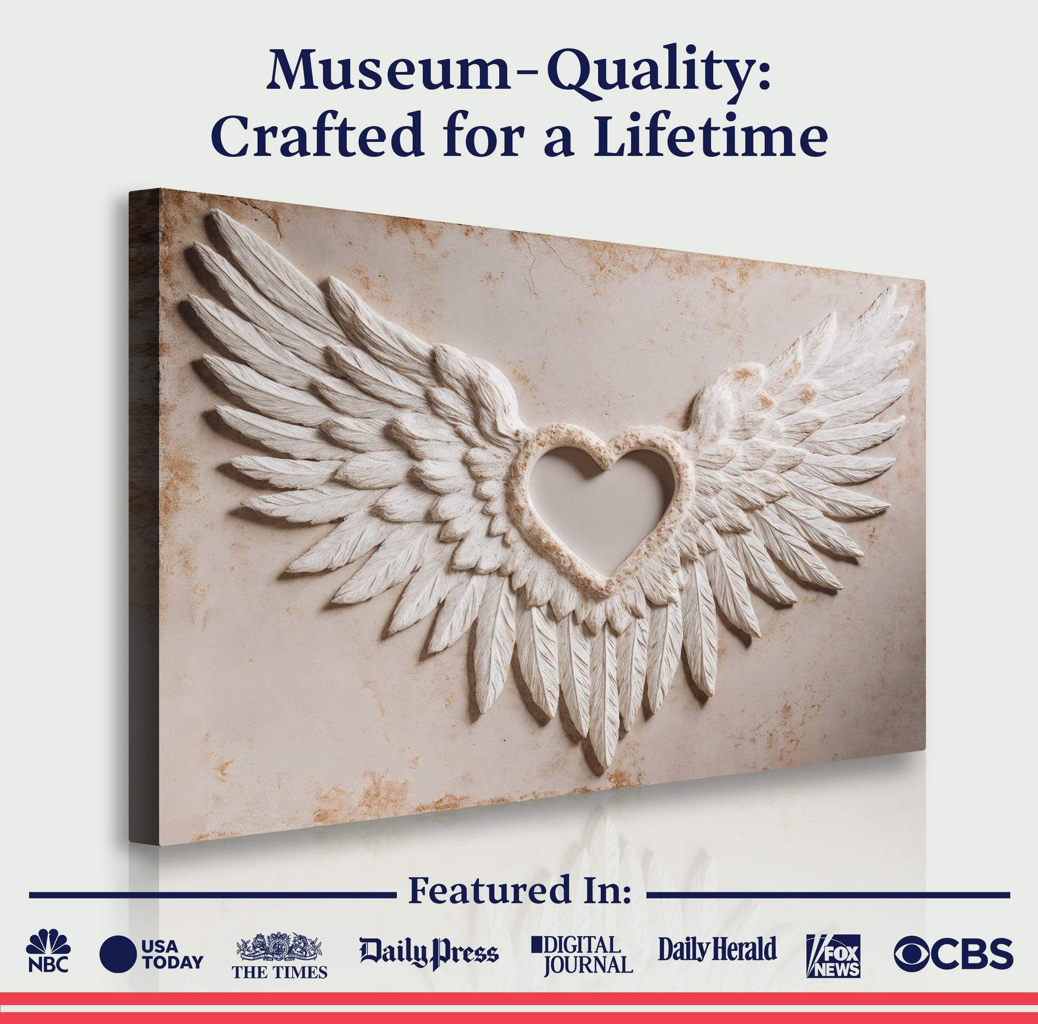 Wings of Love Abstract Wall Art II - Tailored Canvases - Flyclothing LLC
