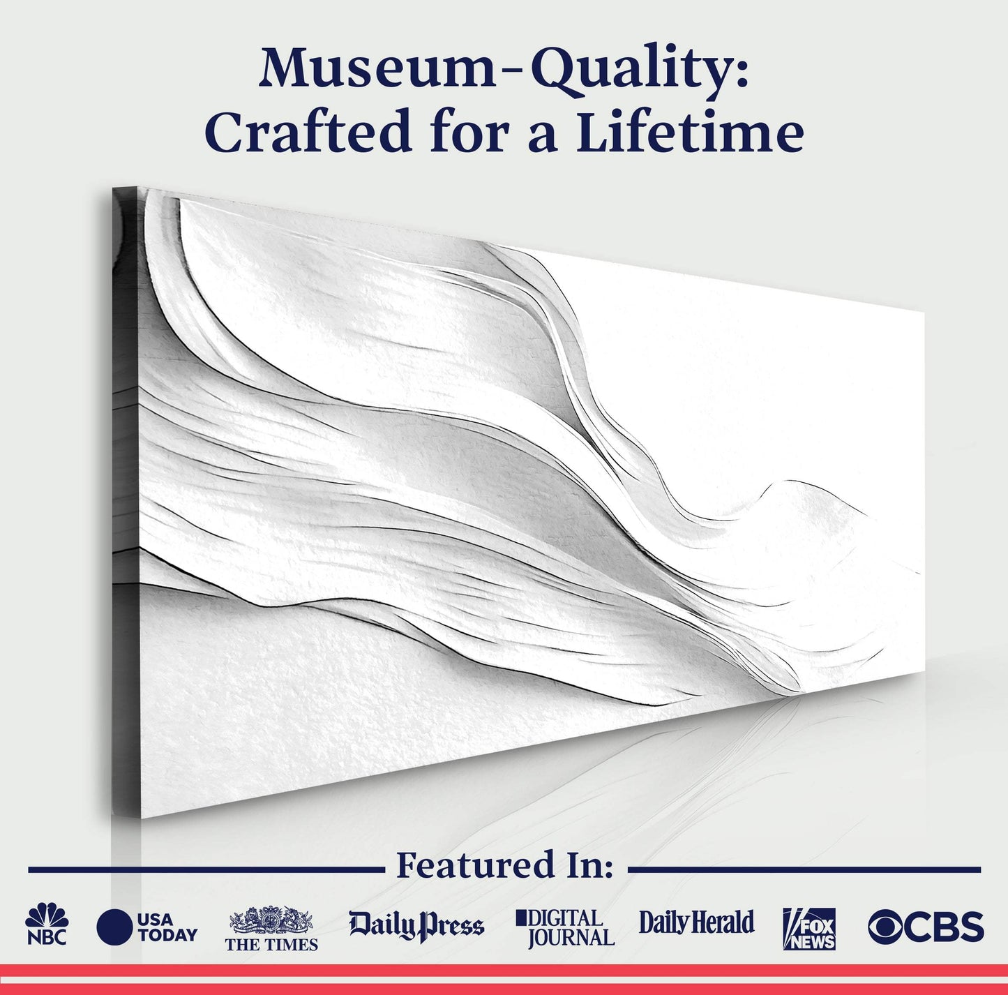 White Minimalist Wall Art - Tailored Canvases - Flyclothing LLC