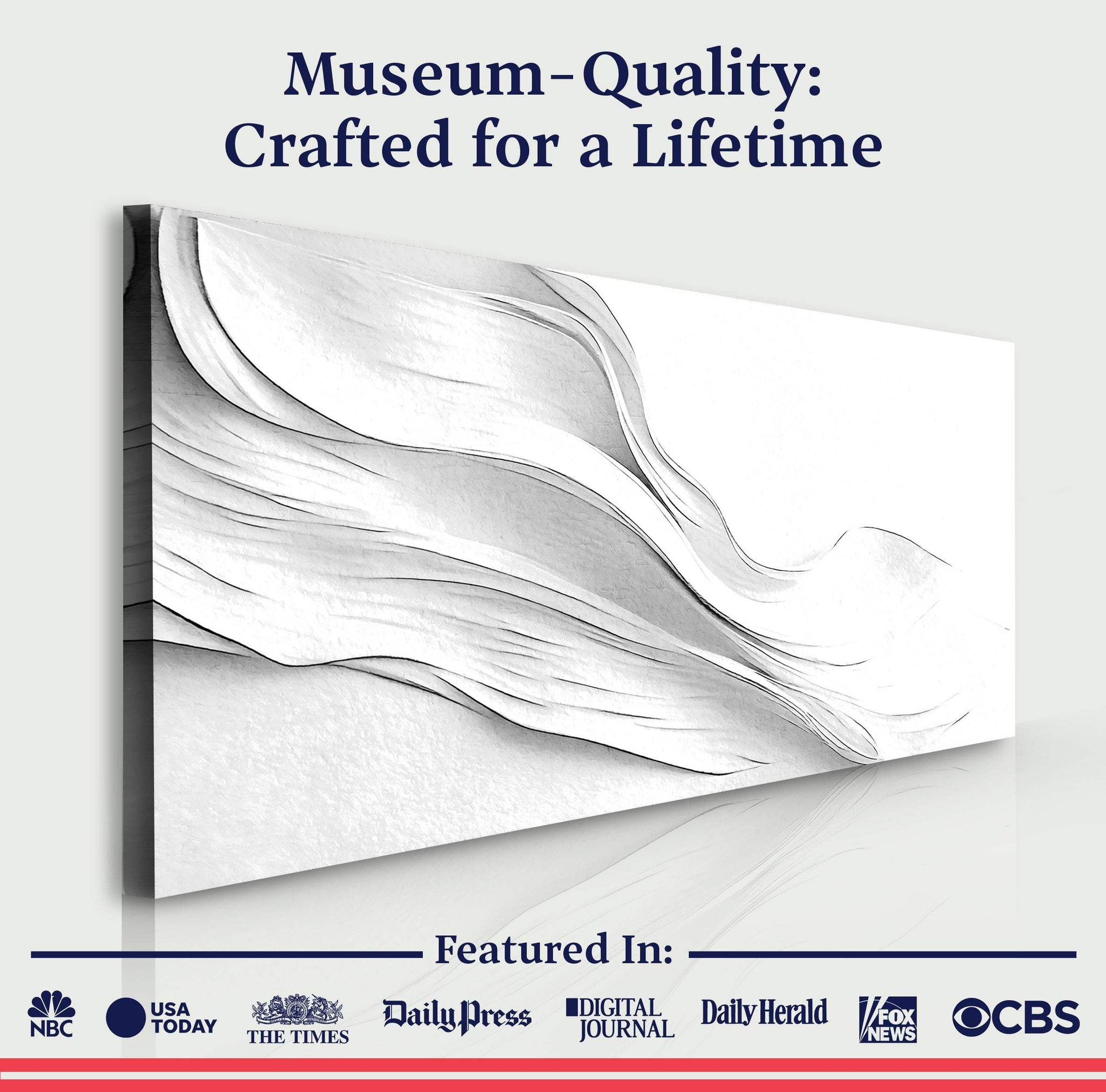 White Minimalist Wall Art - Tailored Canvases - Flyclothing LLC