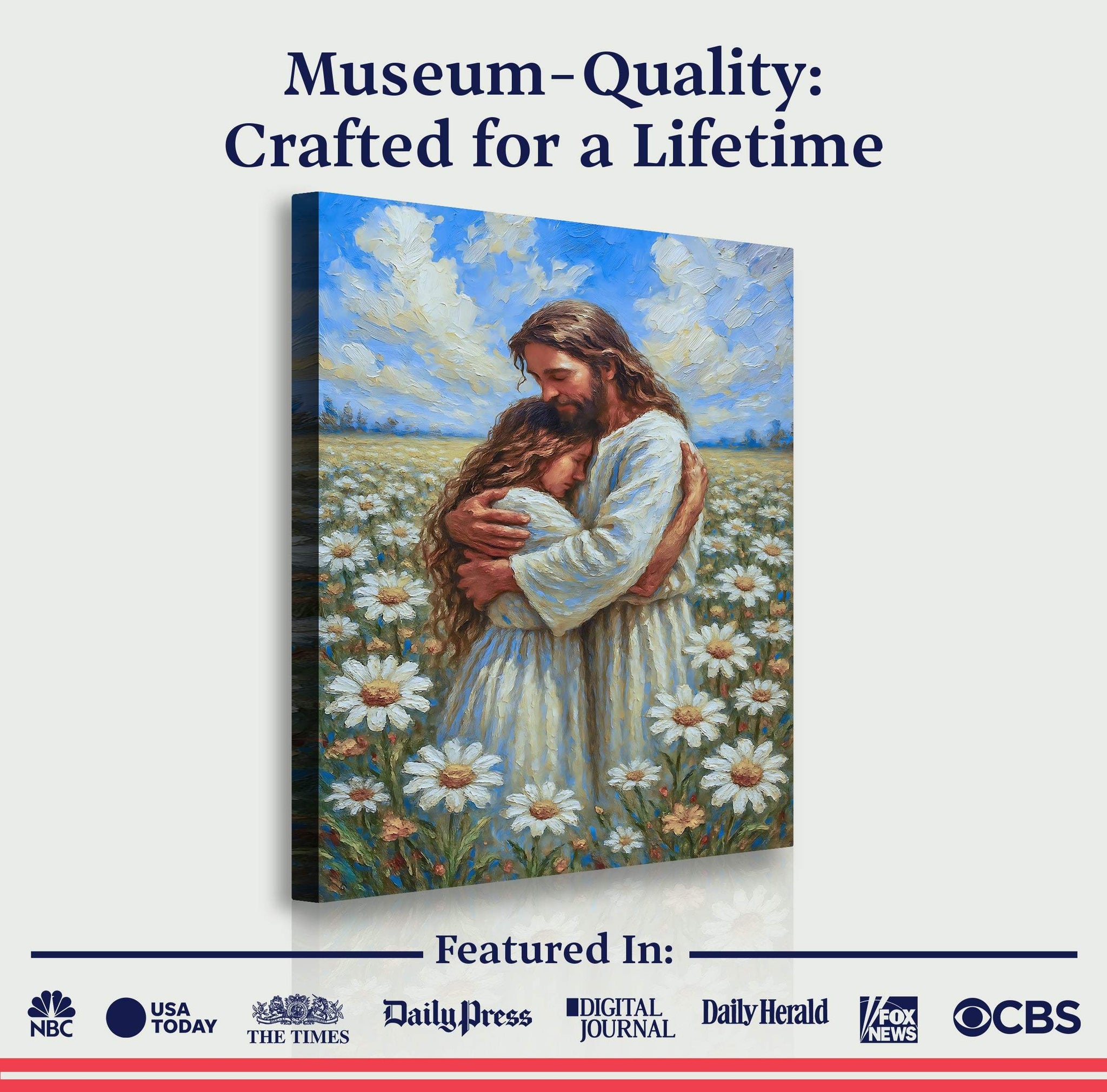 Jesus With Children Faith Wall Art - Tailored Canvases - Flyclothing LLC