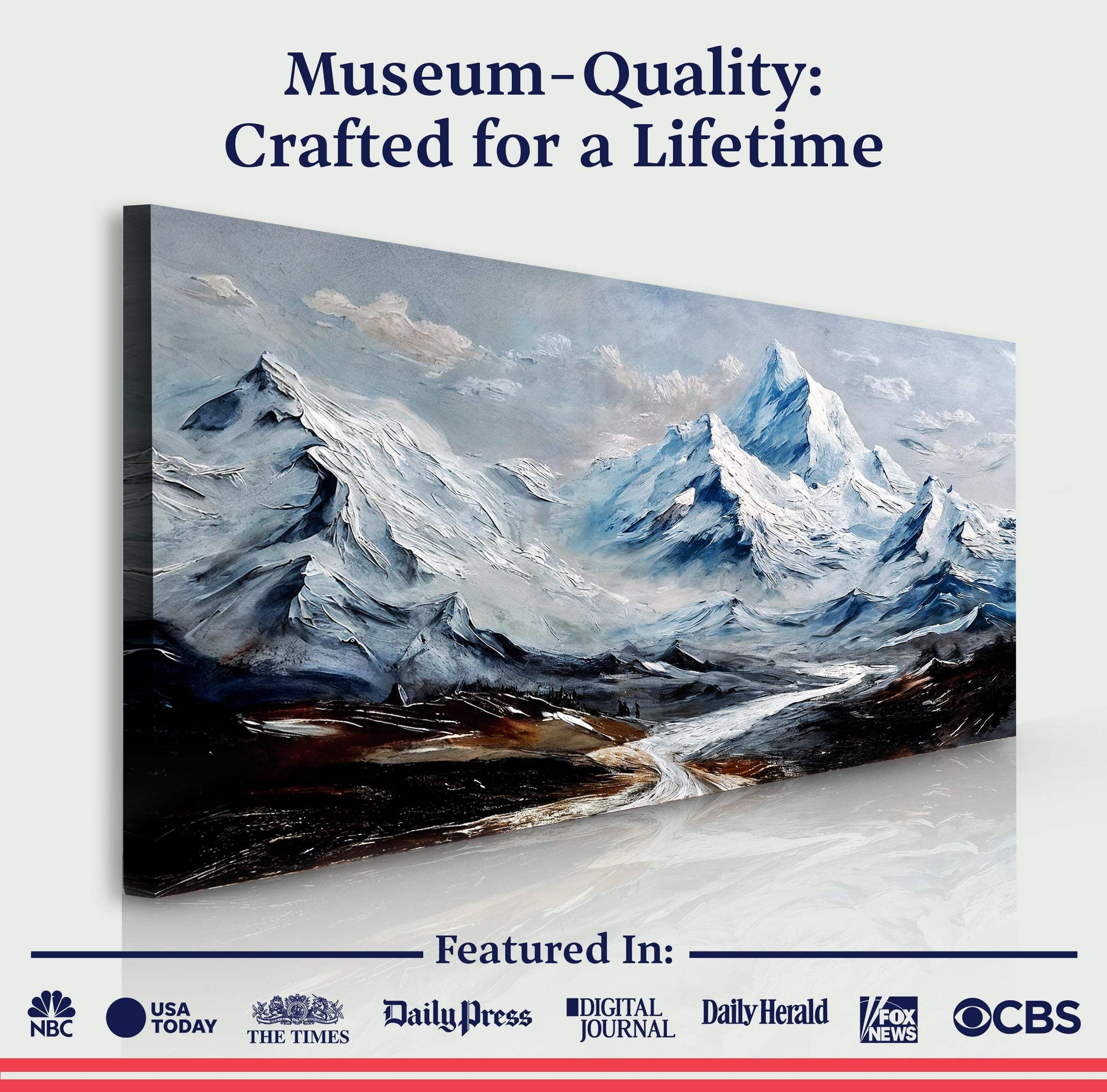 Mountain Minimalist Wall Art II - Tailored Canvases - Flyclothing LLC
