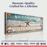Personalized Beach House Coastal Sign III - Tailored Canvases - Flyclothing LLC