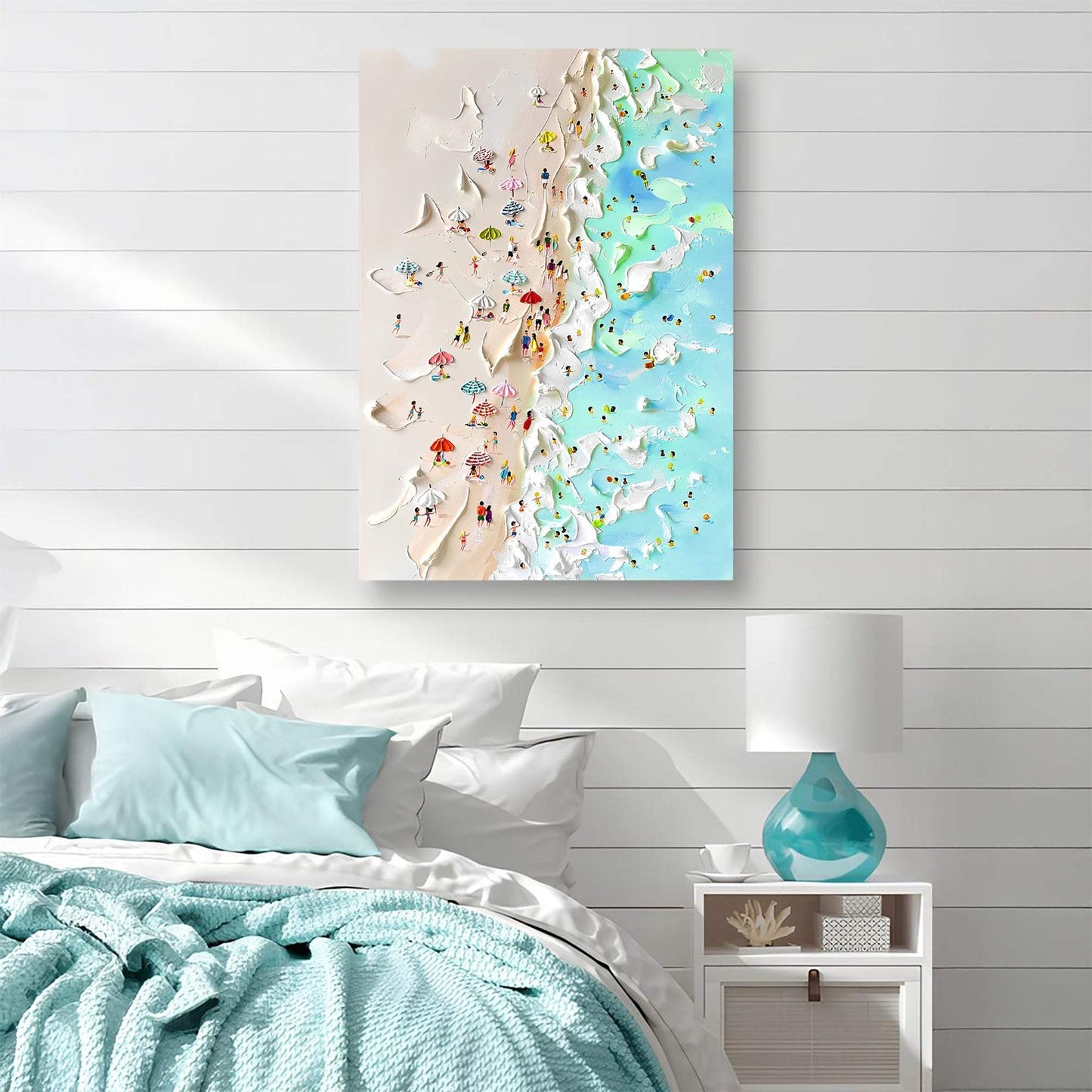 Beachfront Painting Coastal Wall Art - Tailored Canvases - Flyclothing LLC
