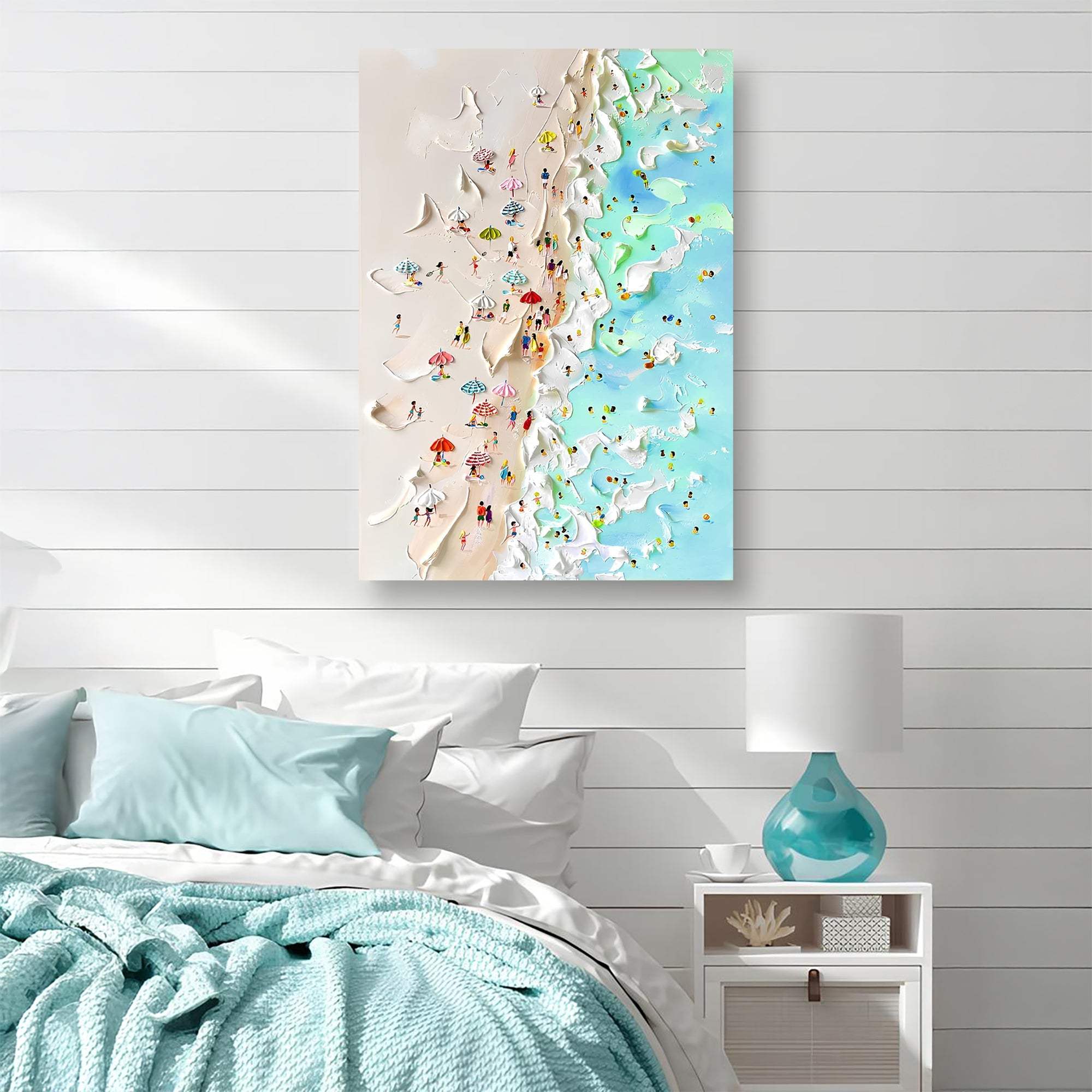Beachfront Painting Coastal Wall Art - Tailored Canvases - Flyclothing LLC