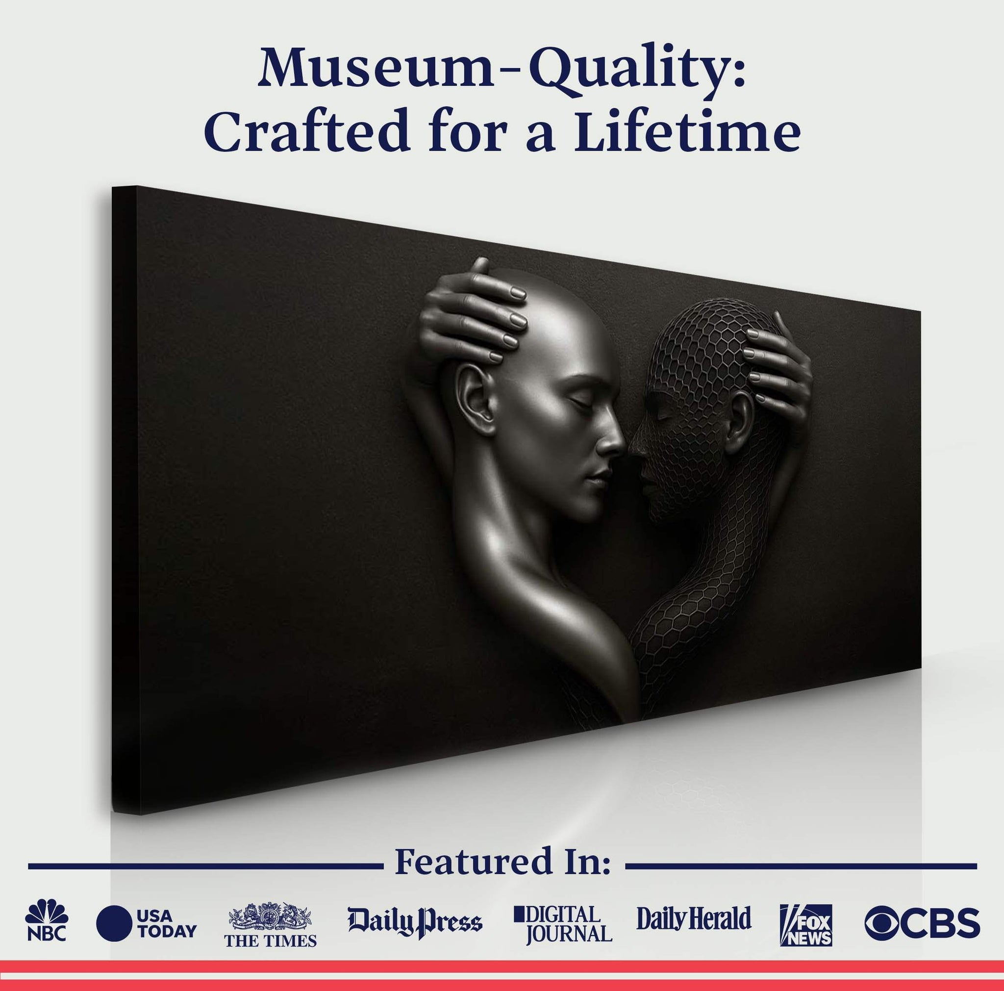 Eternal Love Figure Abstract Wall Art III - Tailored Canvases - Flyclothing LLC