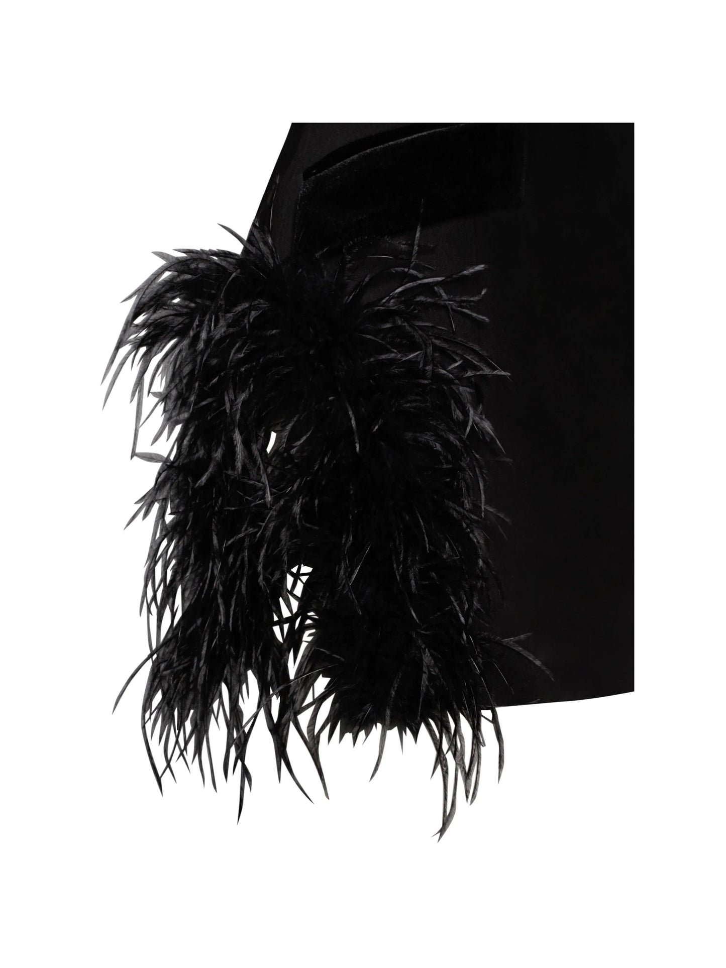 Madeline Black Feather Trim Blazer Dress - Miss Circle - Flyclothing LLC