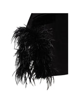 Madeline Black Feather Trim Blazer Dress - Miss Circle - Flyclothing LLC