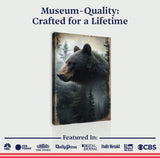 Black Bear Exposure Wall Art - Tailored Canvases - Flyclothing LLC