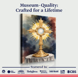 Holy Eucharist in Monstrance Faith Wall Art - Tailored Canvases - Flyclothing LLC