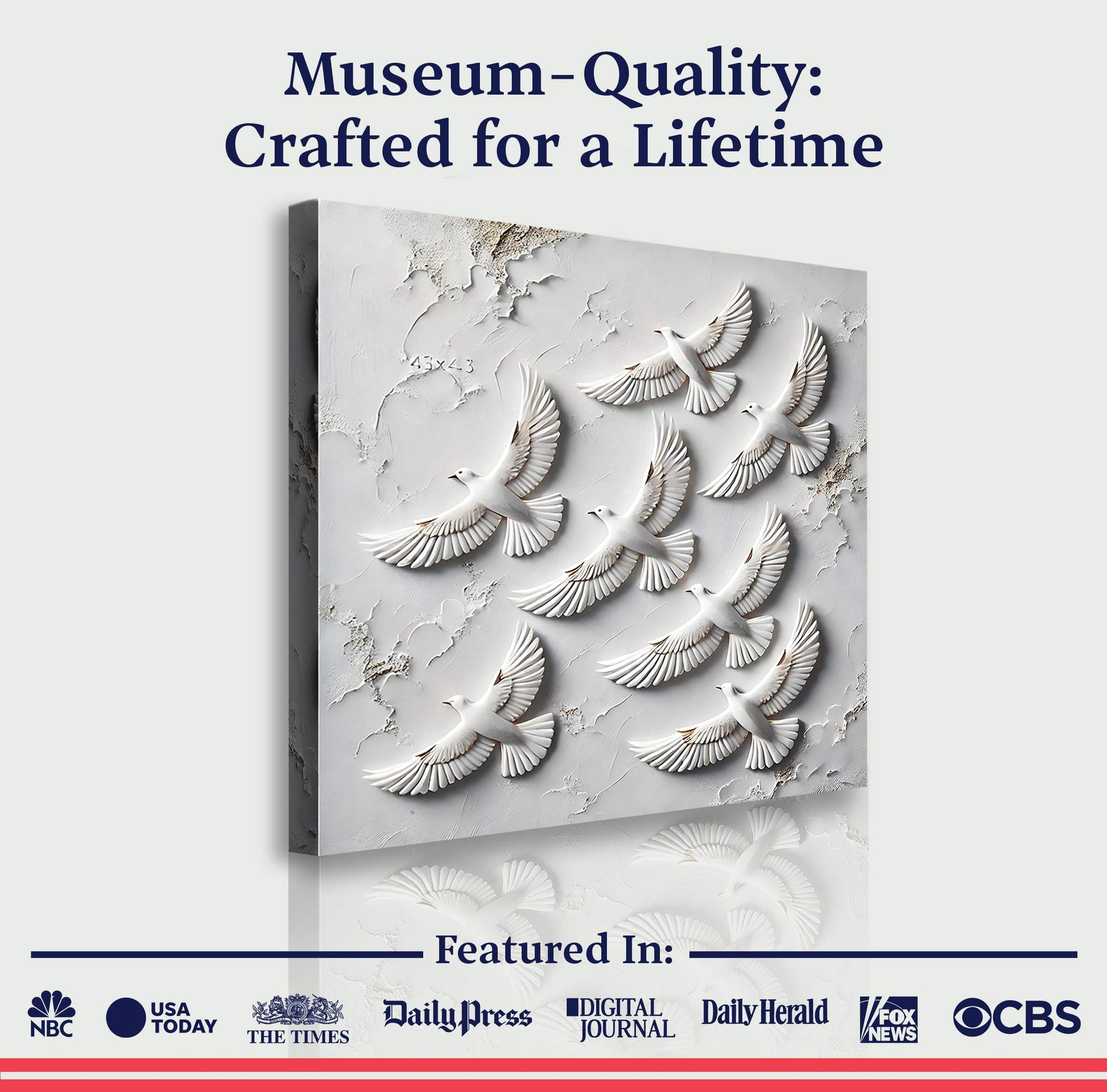 3D Birds Wall Art - Tailored Canvases - Flyclothing LLC