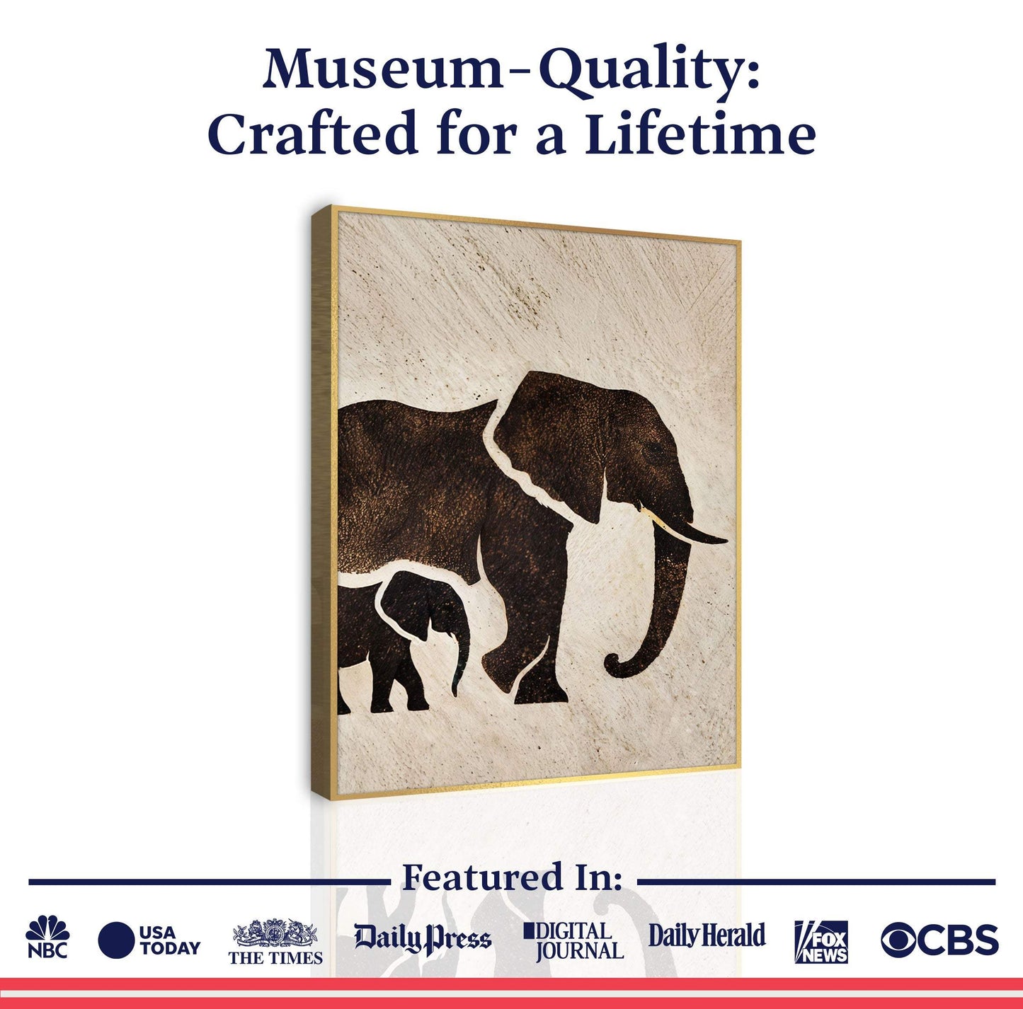 Elephant Heritage Wall Art - Tailored Canvases - Flyclothing LLC