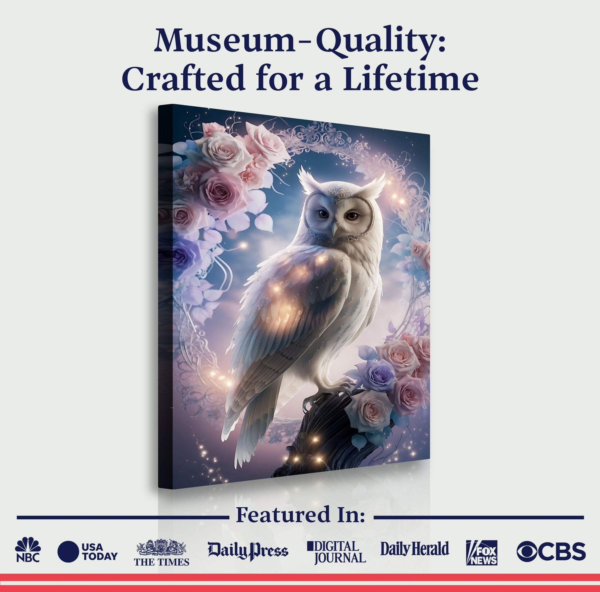 3D Owl Wall Art - Tailored Canvases - Flyclothing LLC