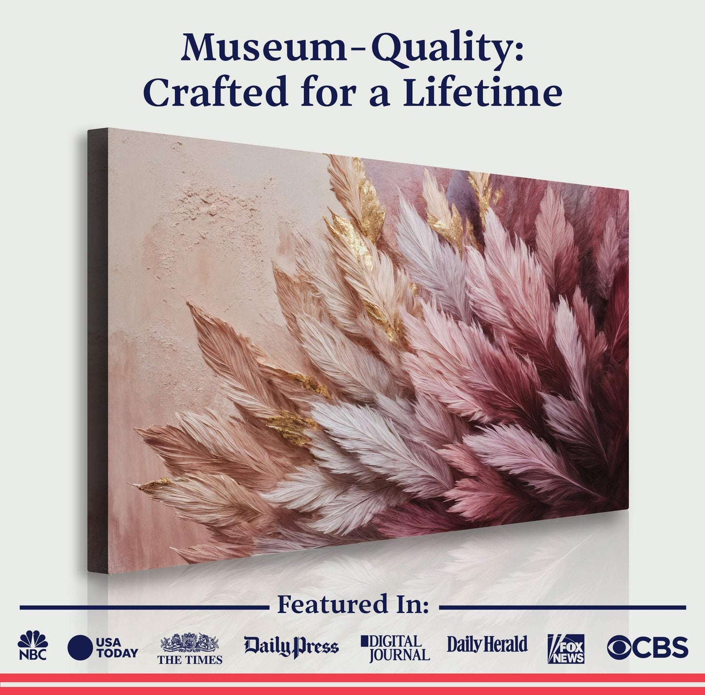 Feather Symphony Wall Art - Tailored Canvases - Flyclothing LLC