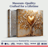 Golden Tree Heart Wall Art - Tailored Canvases - Flyclothing LLC