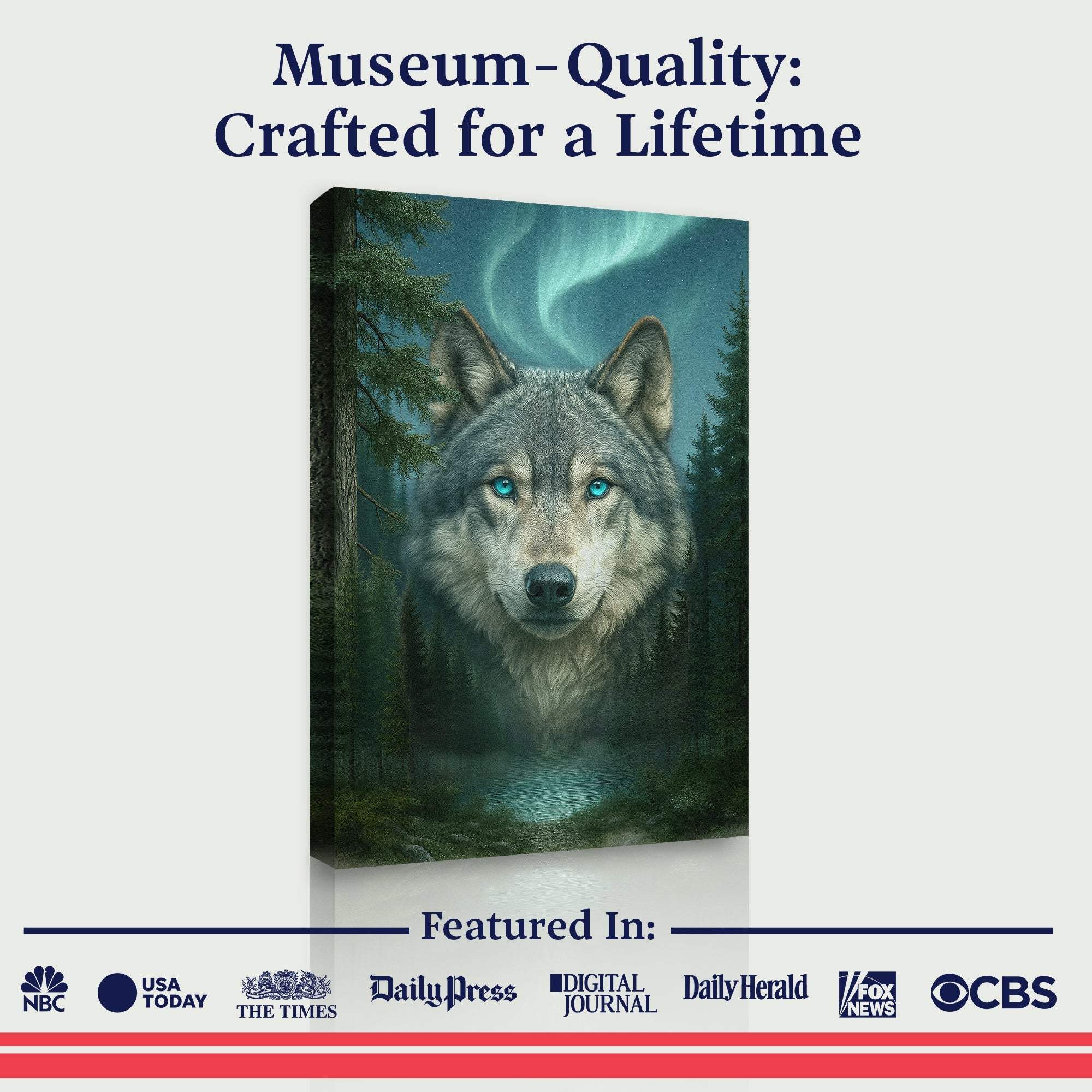 Wolf Northern Symphony Wall Art - Tailored Canvases - Flyclothing LLC