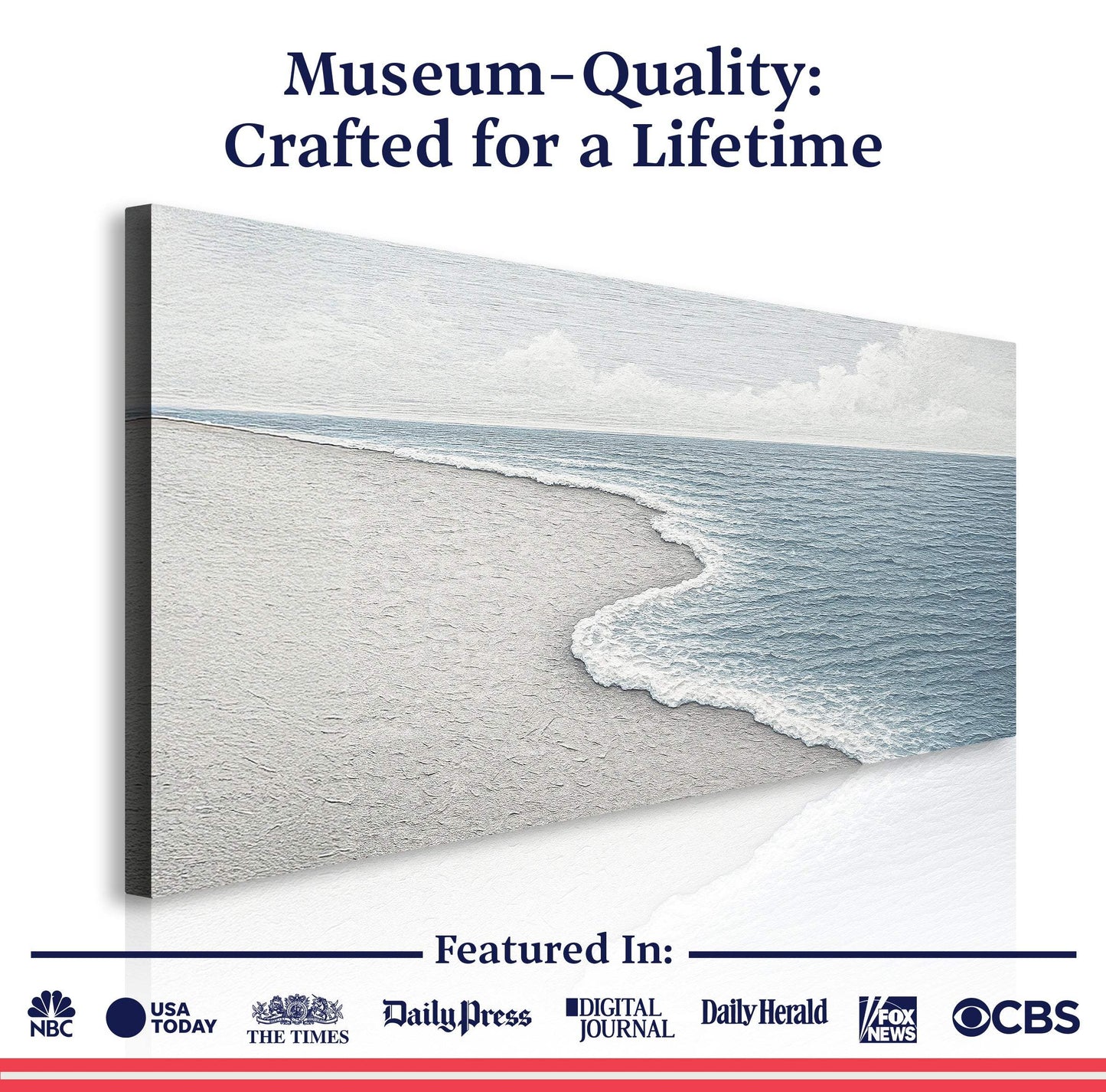 Abstract Beach Shore Wall Art - Tailored Canvases - Flyclothing LLC