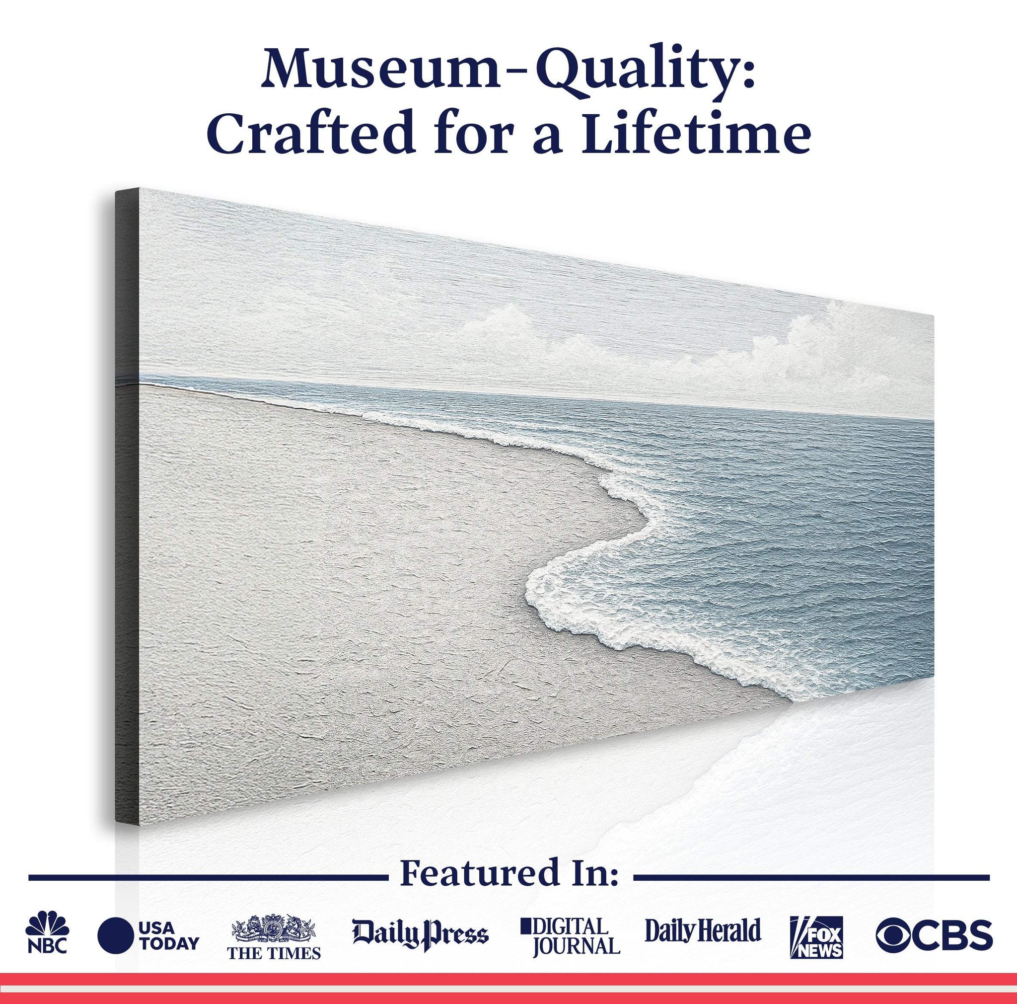 Abstract Beach Shore Wall Art - Tailored Canvases - Flyclothing LLC