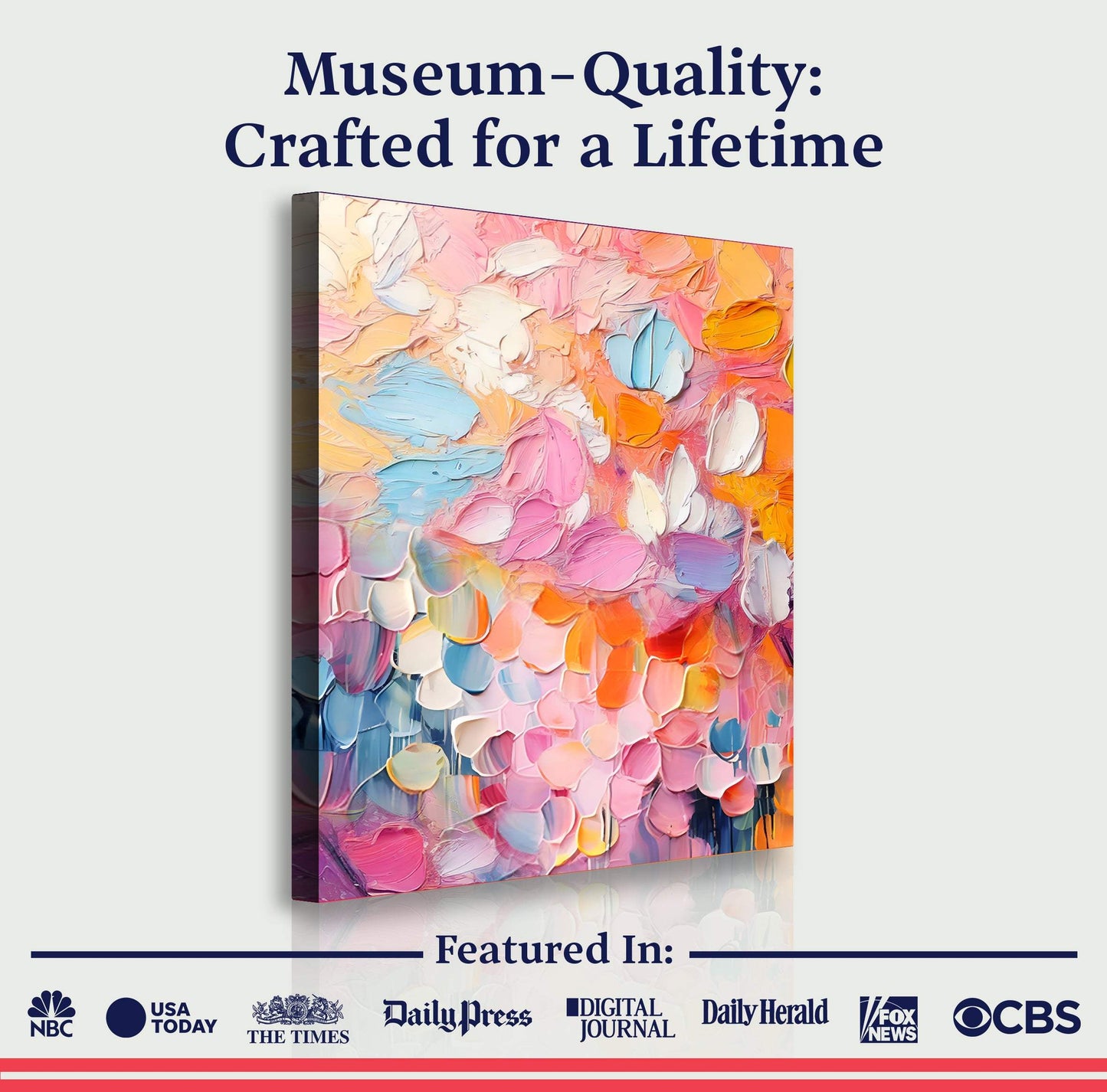 Blooming Rhapsody Abstract Wall Art - Tailored Canvases - Flyclothing LLC