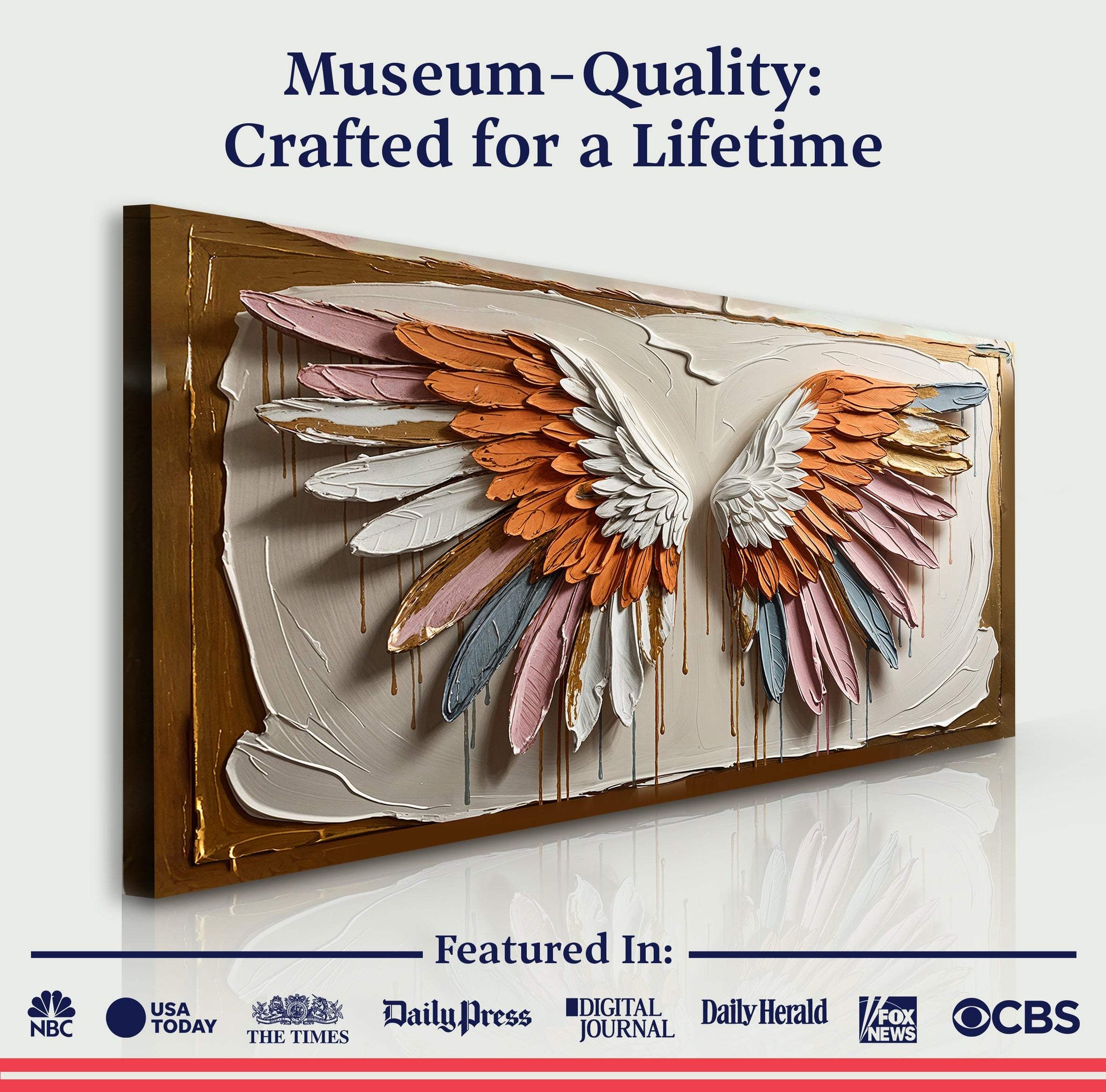 Angelic Wings Wall Art - Tailored Canvases - Flyclothing LLC