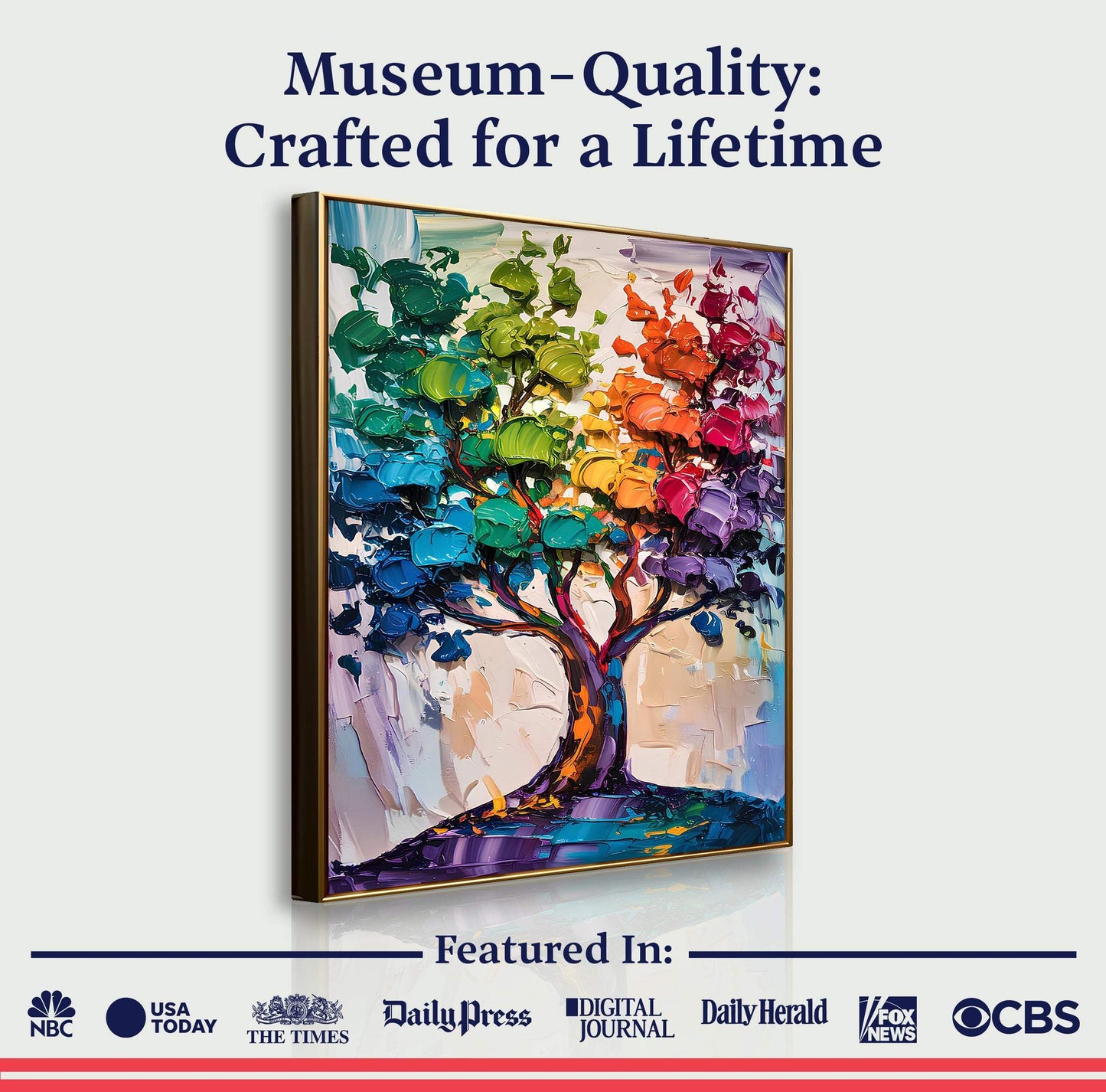 Rainbow Tree Abstract Wall Art - Tailored Canvases - Flyclothing LLC