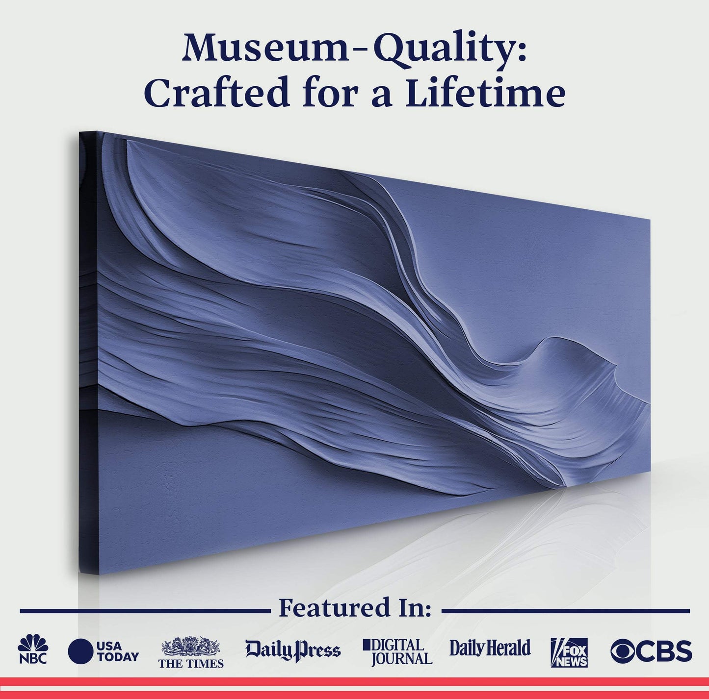 Midnight Navy Minimalist Wall Art - Tailored Canvases - Flyclothing LLC