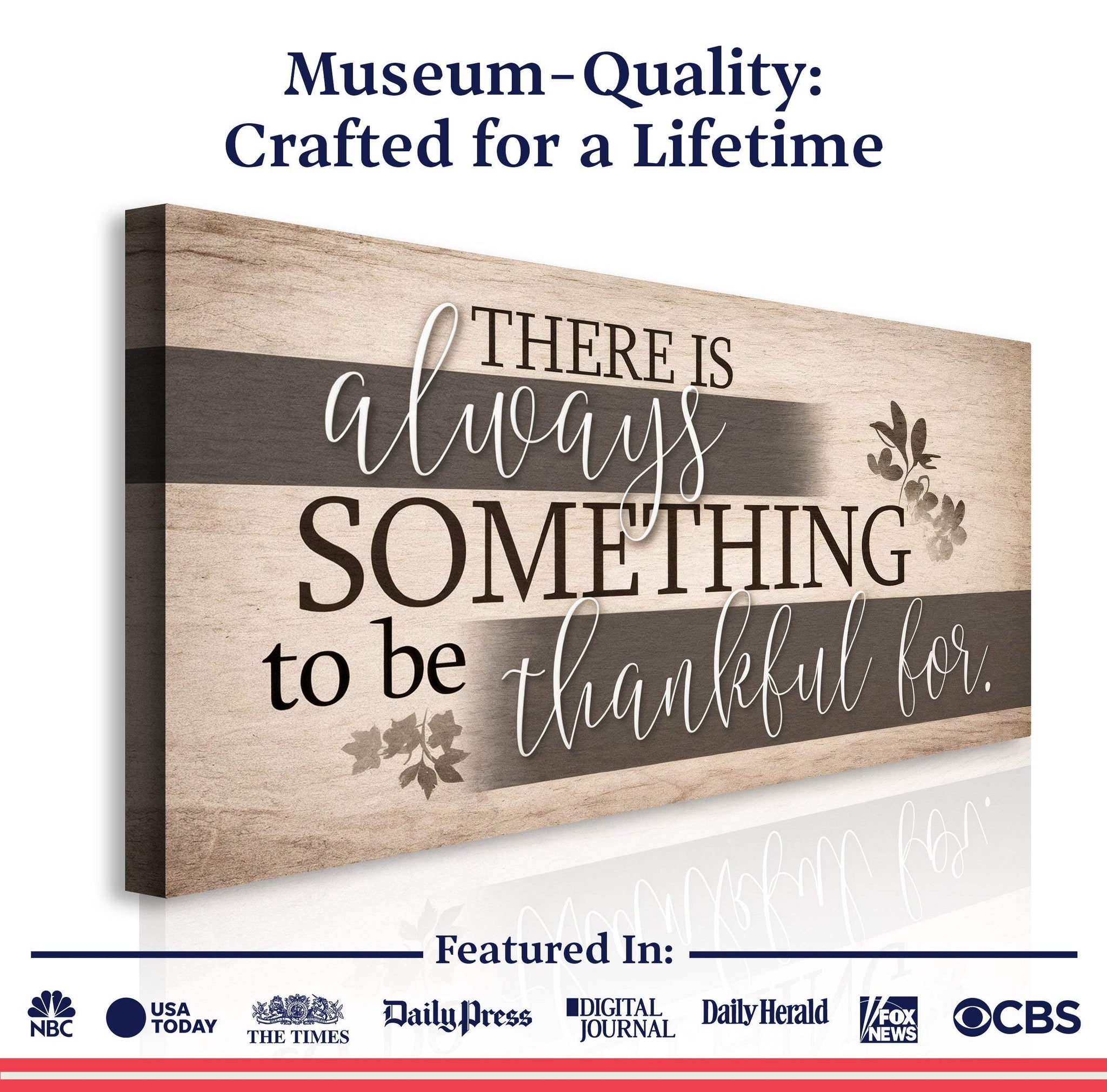 Something To Be Thankful Faith Wall Sign - Tailored Canvases - Flyclothing LLC