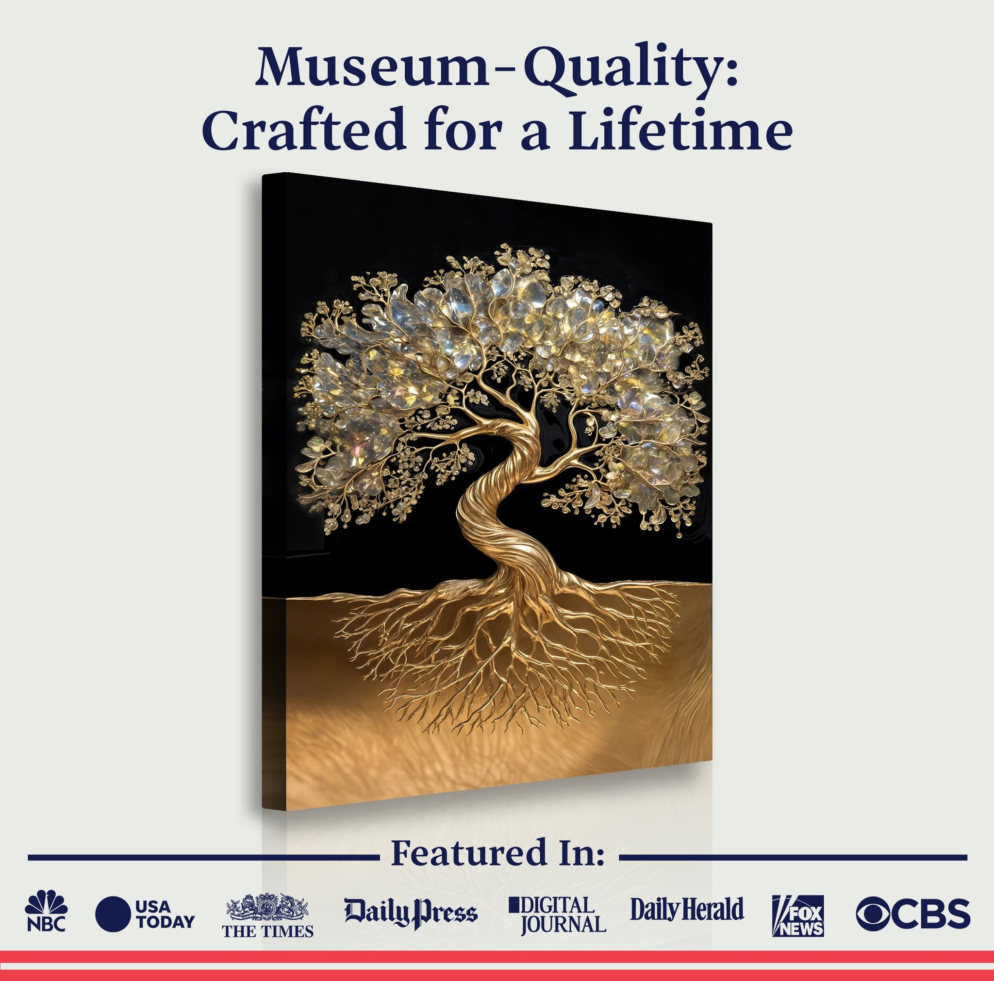 3D Minimalist Tree of Life Wall Art