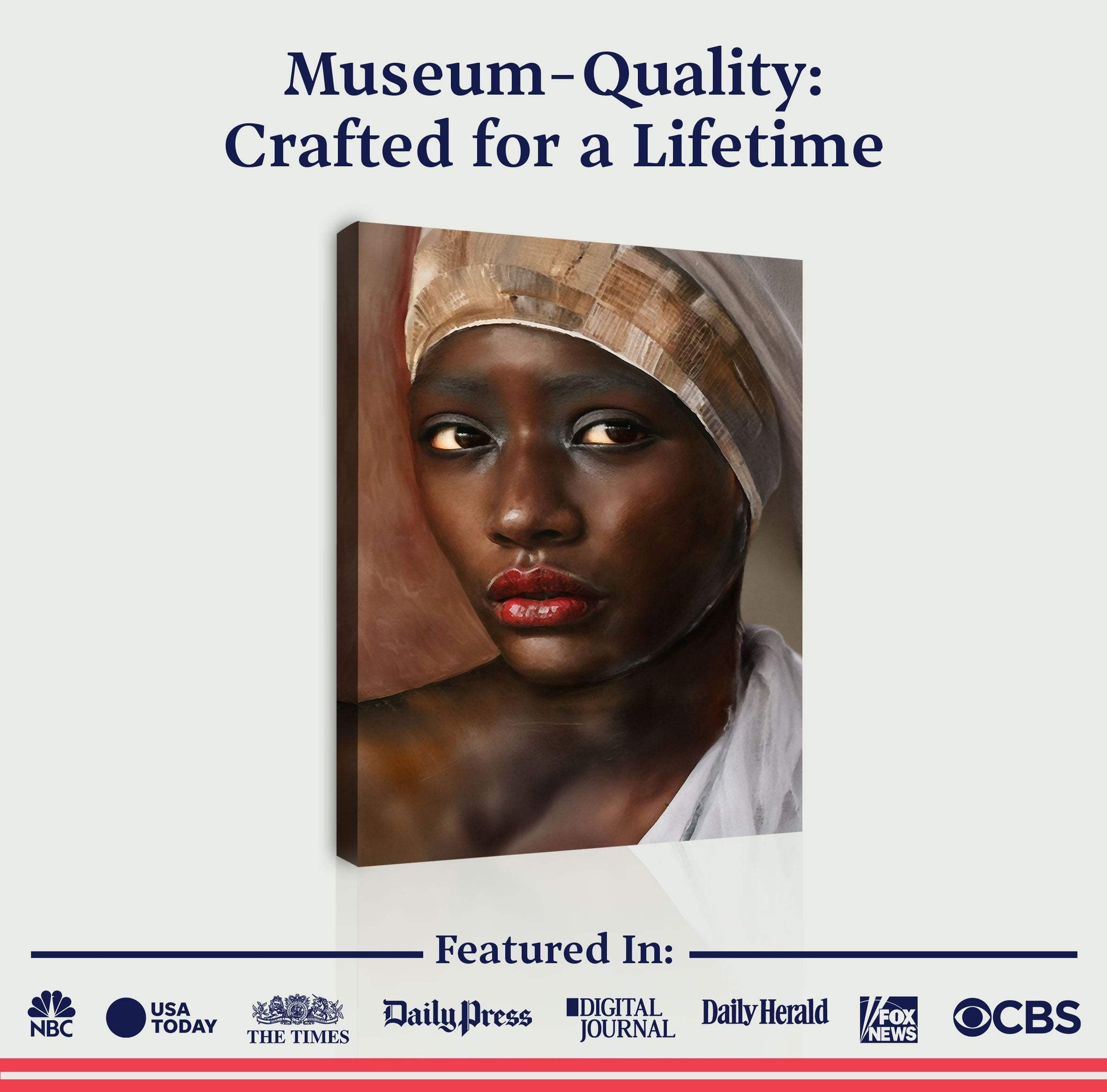 African Woman Painting Wall Art - Tailored Canvases - Flyclothing LLC