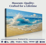 Serene Ocean Wave Coastal Wall Art V - Tailored Canvases - Flyclothing LLC