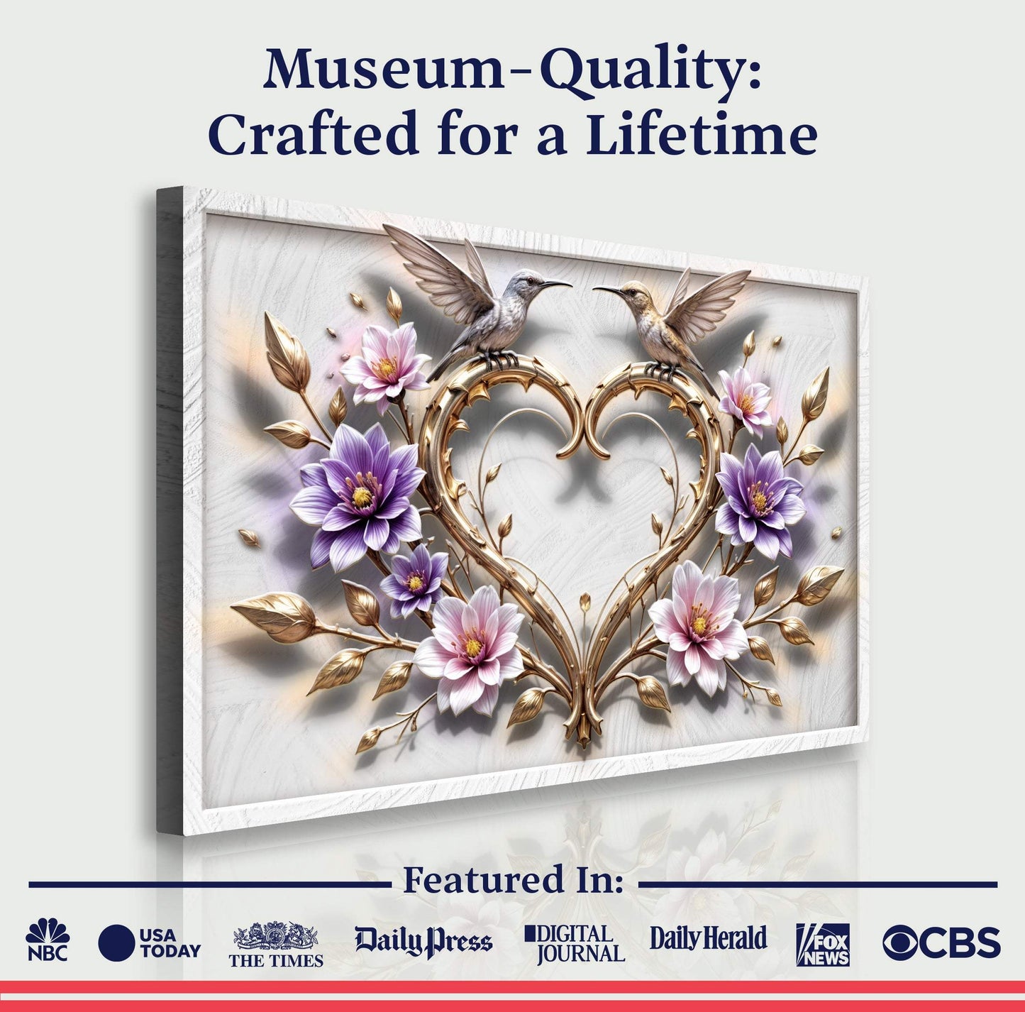 3D Hummingbirds Wall Art V - Tailored Canvases - Flyclothing LLC
