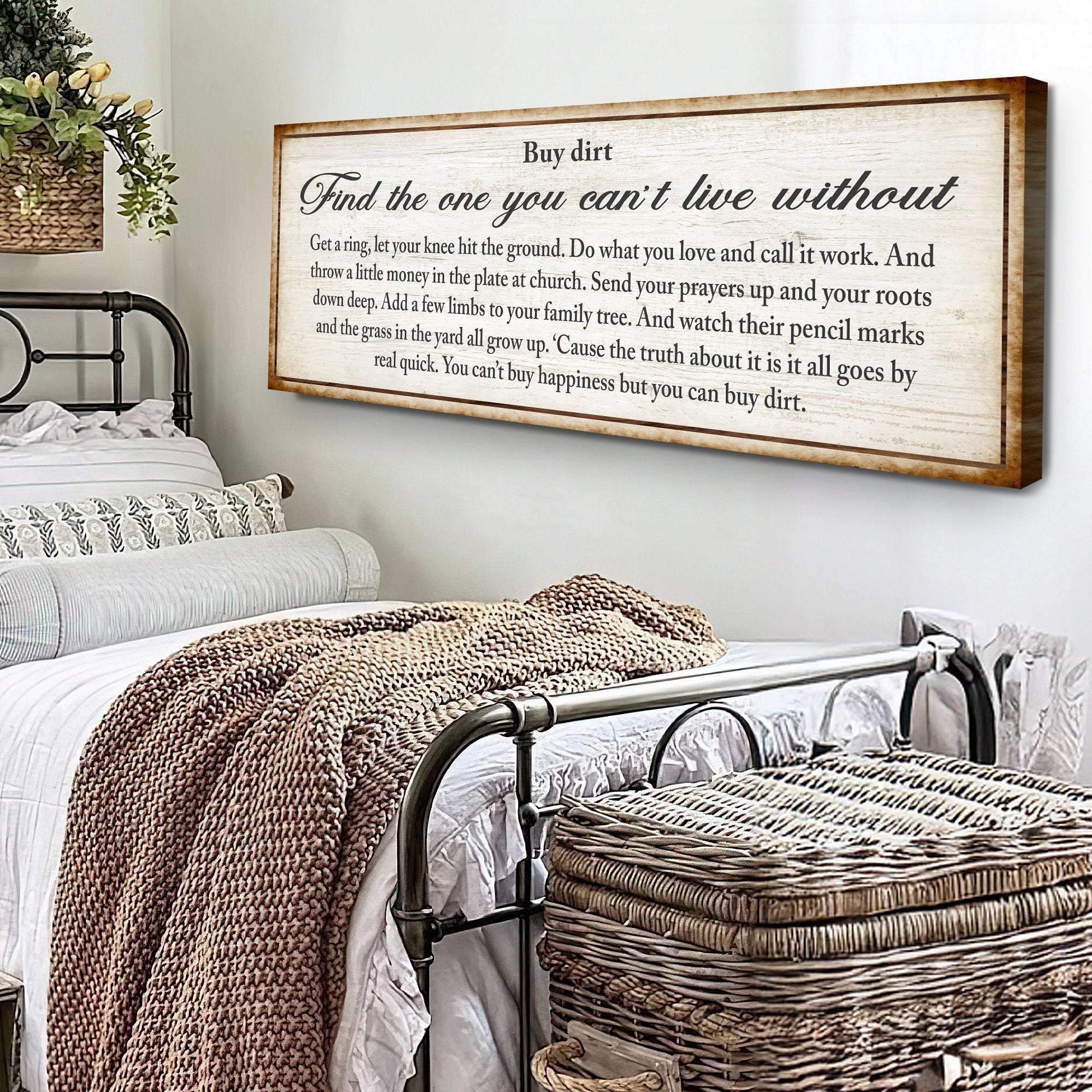Find The One You Can't Live Without Family Sign II - Tailored Canvases - Flyclothing LLC