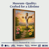 Cross and Flowers Faith Wall Art II - Tailored Canvases - Flyclothing LLC