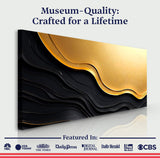 Black And Gold Minimalist Abstract V - Tailored Canvases - Flyclothing LLC