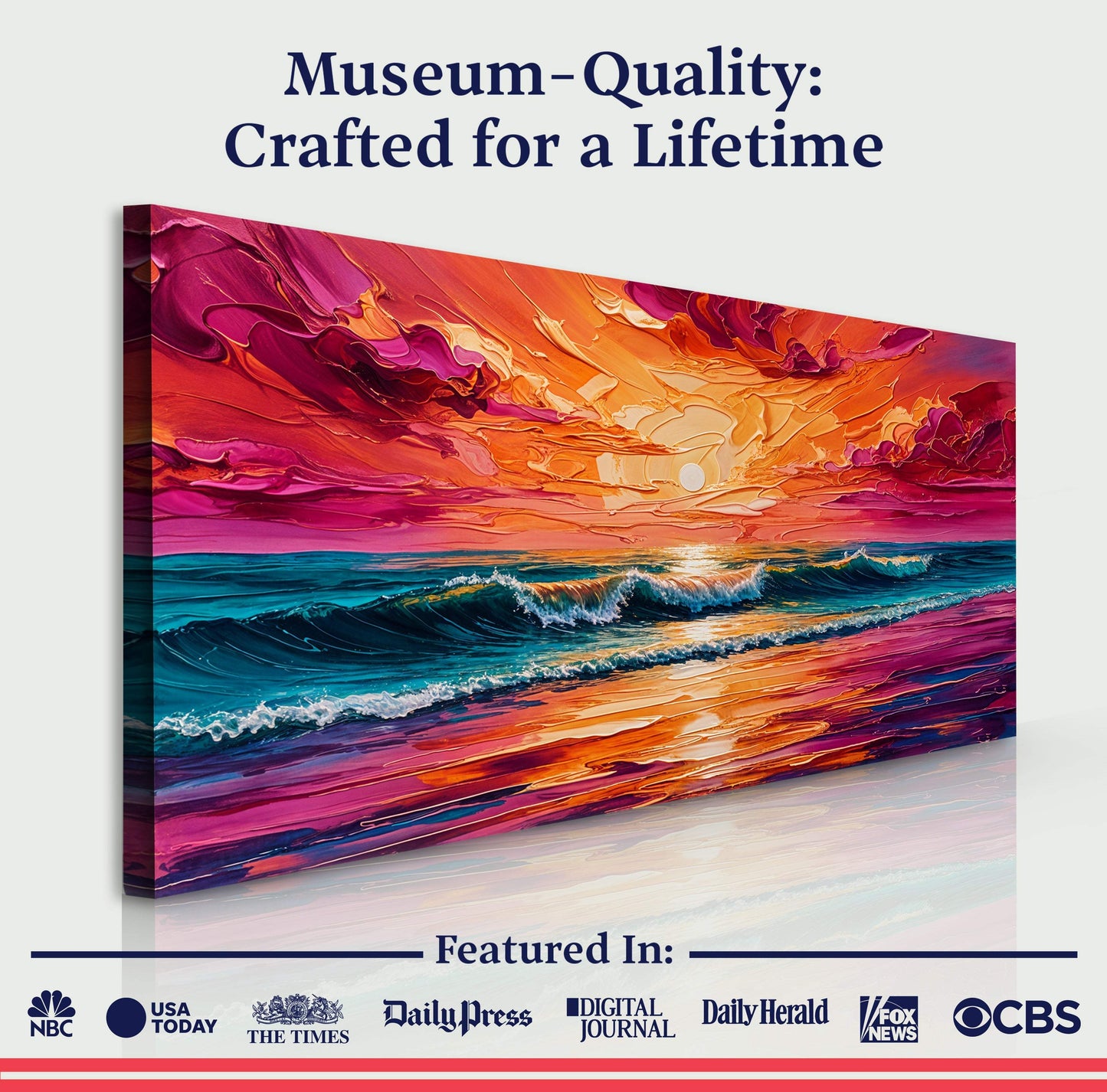 Coastal Sunset Wall Art - Tailored Canvases - Flyclothing LLC