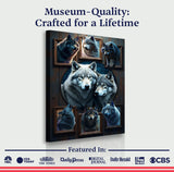 3D Wolf Collage Wall Art II - Tailored Canvases - Flyclothing LLC