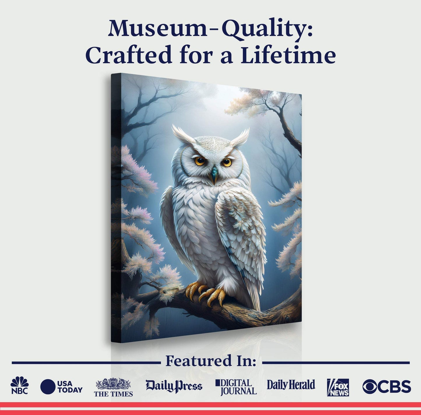 Owl Wall Art II - Tailored Canvases - Flyclothing LLC