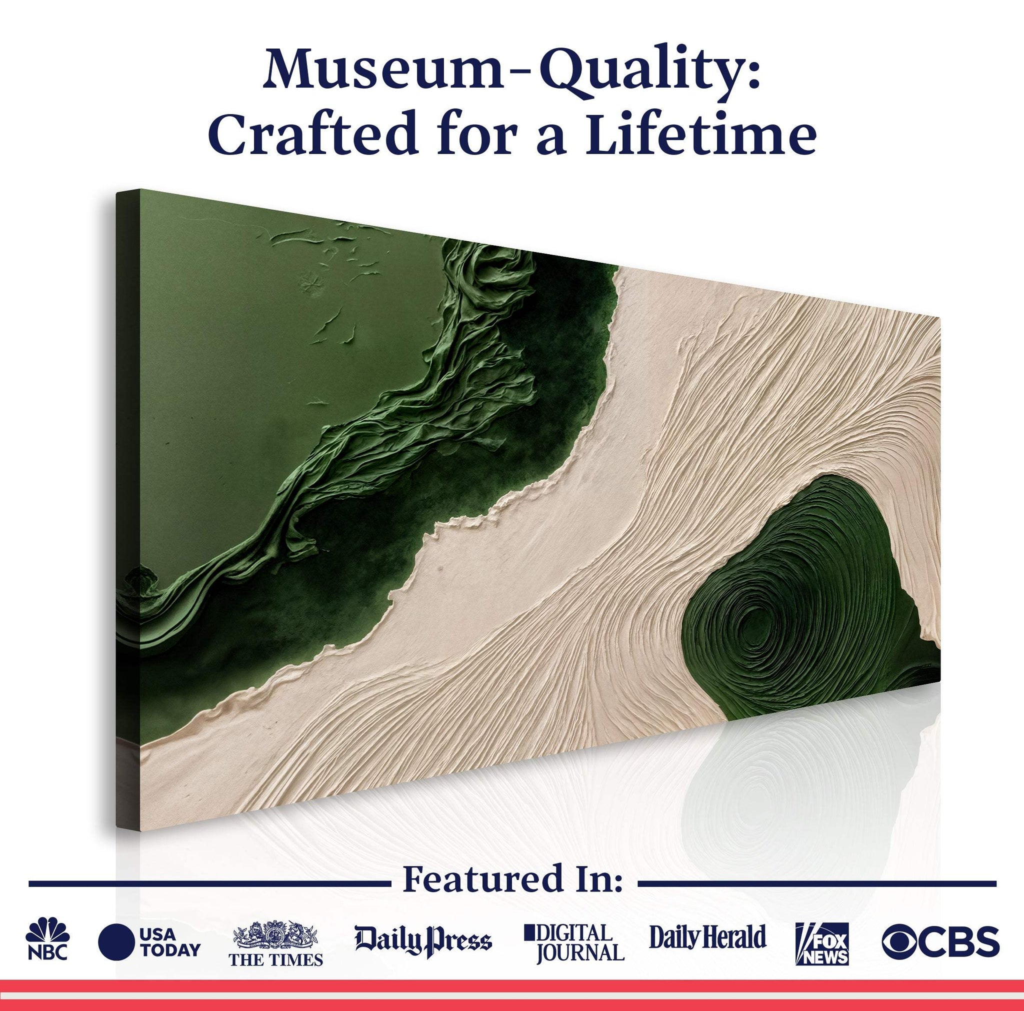 Green Rivers Abstract Wall Art XII - Tailored Canvases - Flyclothing LLC
