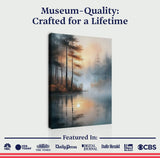 Misty Lake Wall Art - Tailored Canvases - Flyclothing LLC