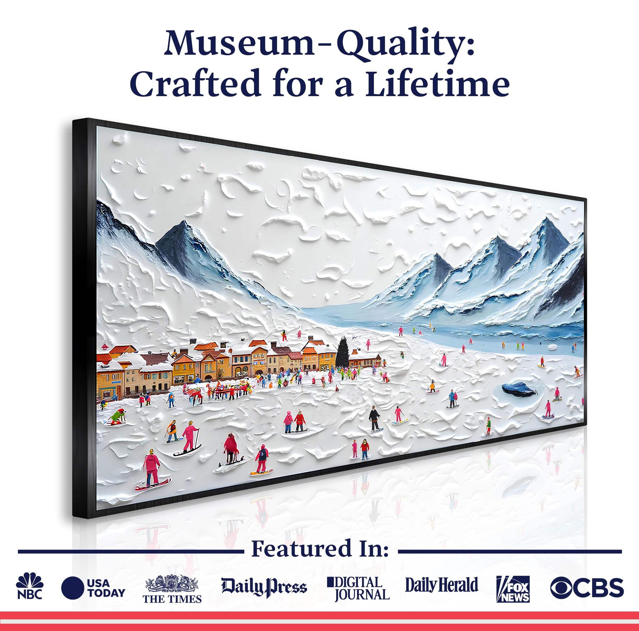 Snow Mountain Abstract Wall Art II - Tailored Canvases - Flyclothing LLC