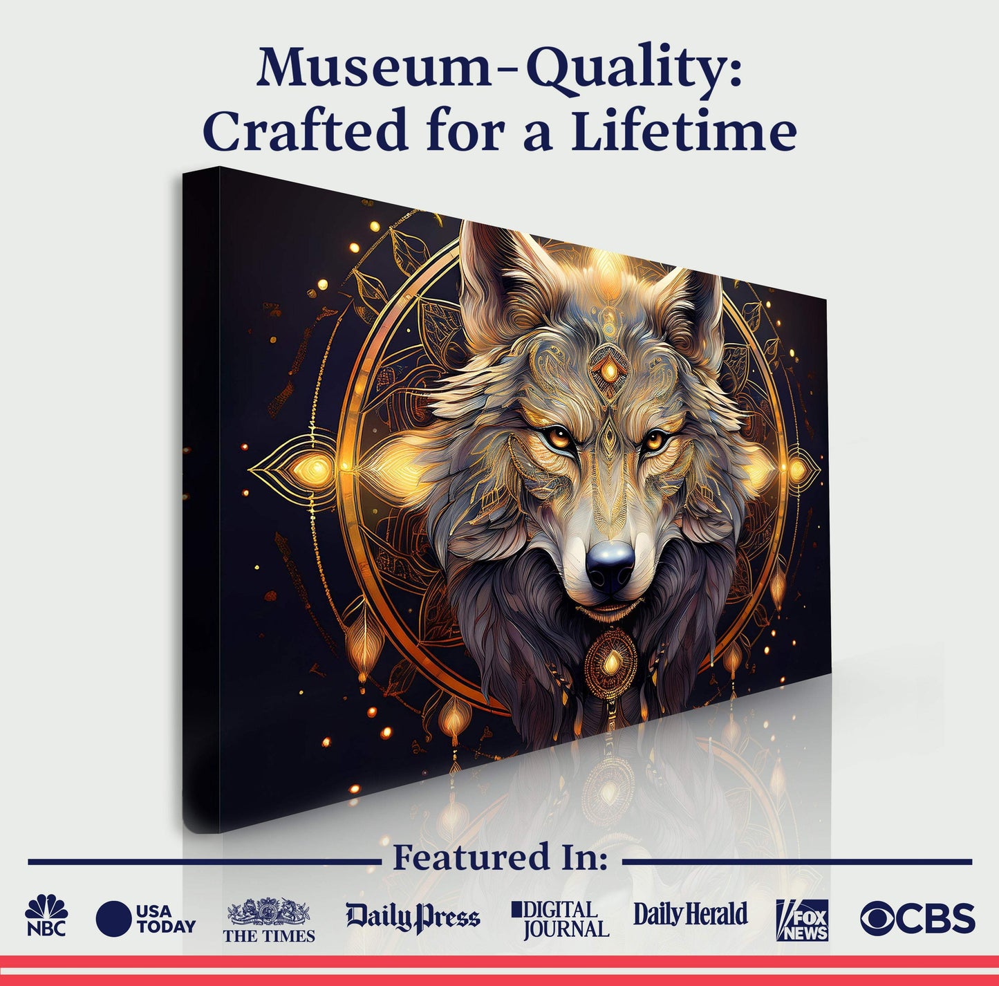 Wolf Head Wall Art - Tailored Canvases - Flyclothing LLC