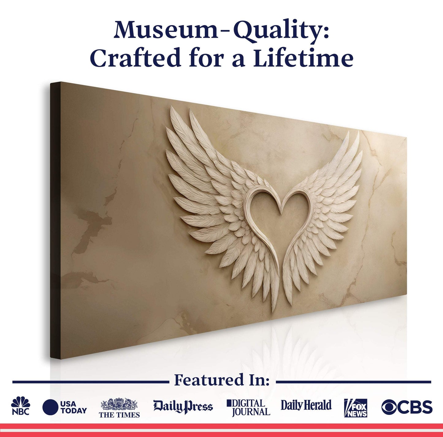 Wings Of Love Abstract Wall Art - Tailored Canvases - Flyclothing LLC
