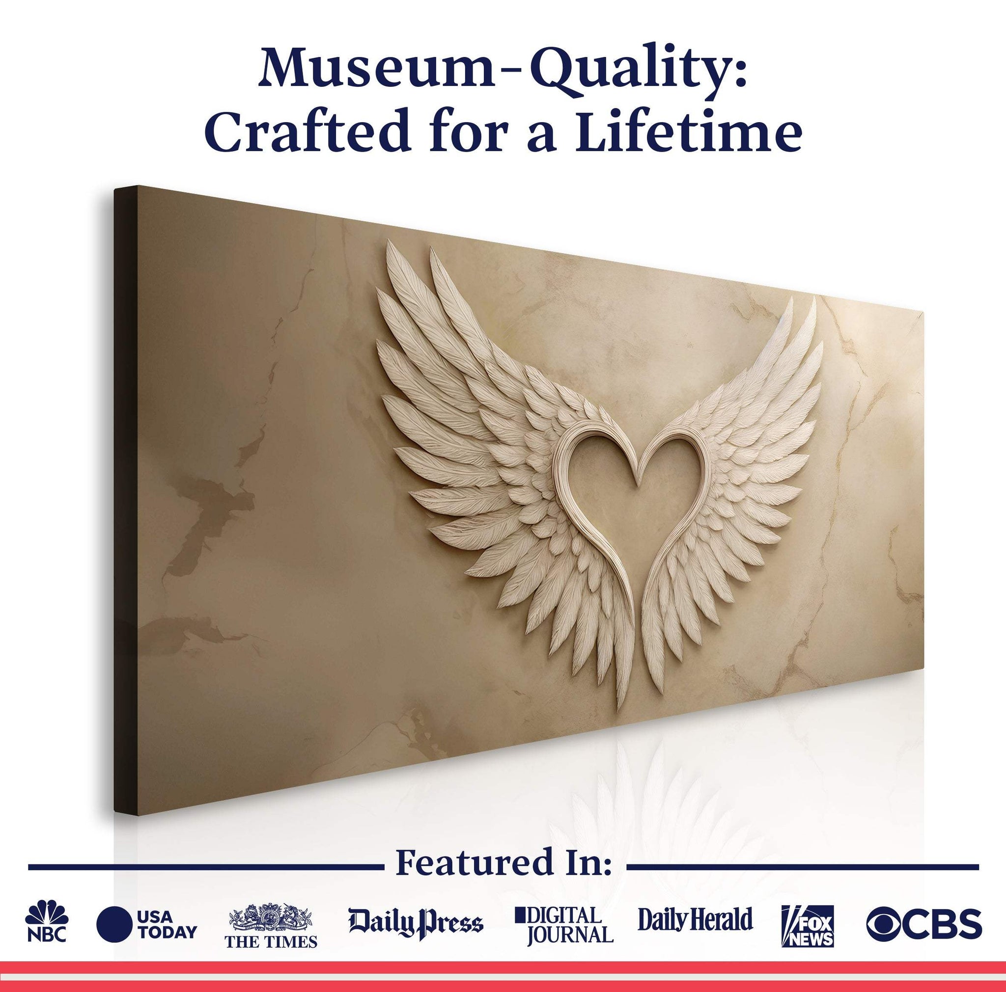 Wings Of Love Abstract Wall Art - Tailored Canvases - Flyclothing LLC