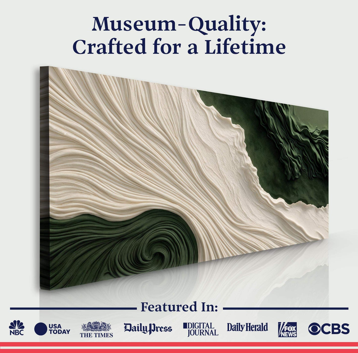 Green Rivers Abstract Wall Art XI - Tailored Canvases - Flyclothing LLC