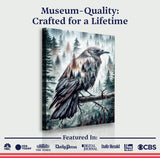 Crow Double Exposure Wall Art - Tailored Canvases - Flyclothing LLC