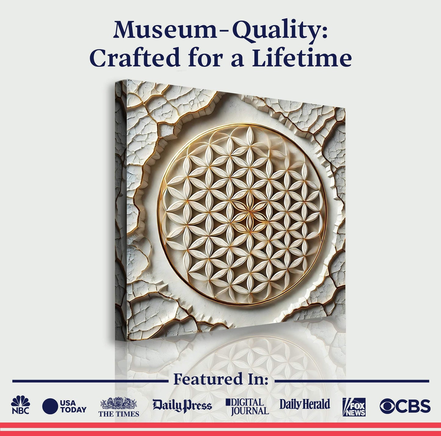 Flower Of Life Wall Art VI - Tailored Canvases - Flyclothing LLC