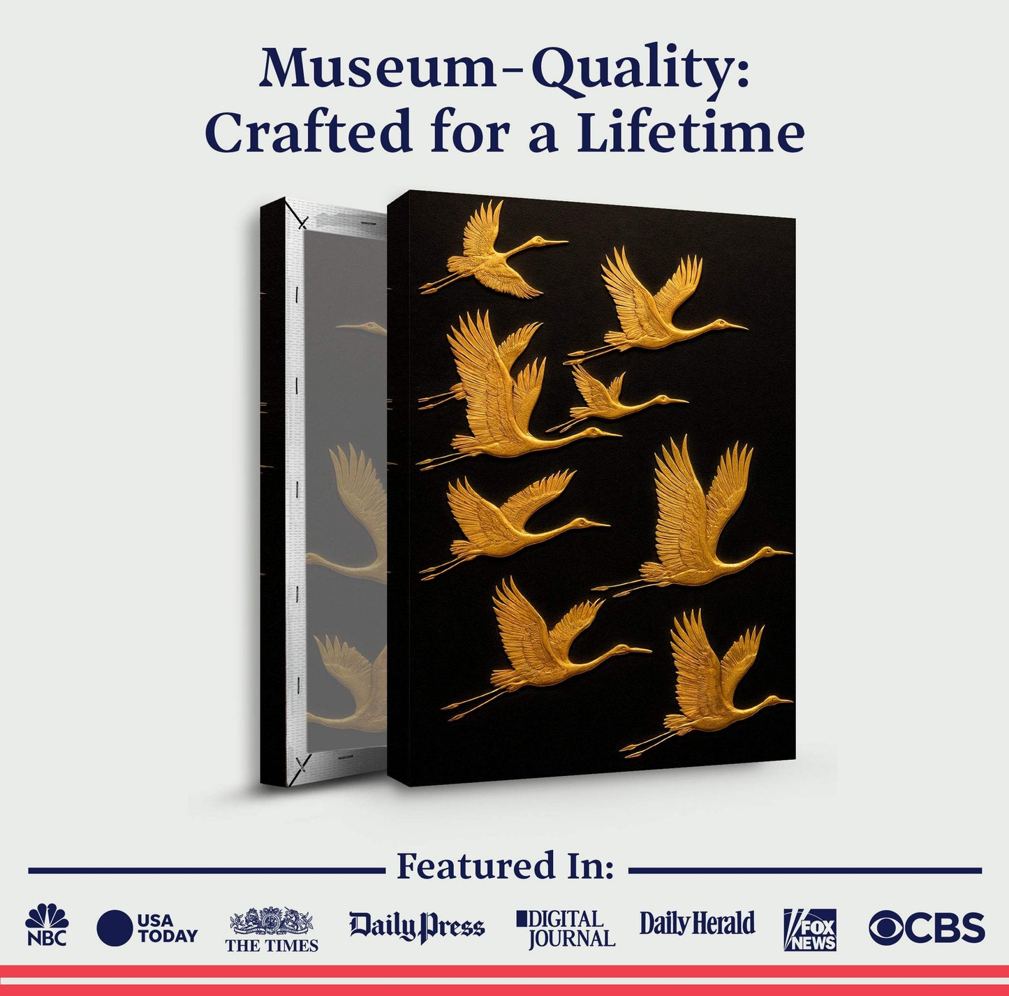 Abstract Sandhill Cranes Wall Art - Tailored Canvases - Flyclothing LLC