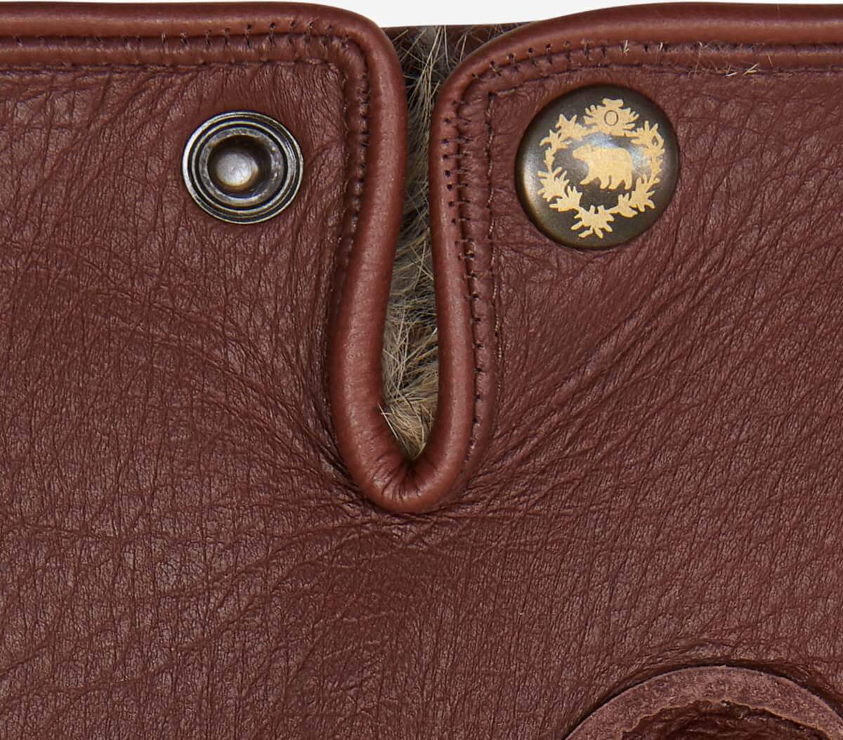 Diego (brown) - Italian gloves made of American deerskin leather with rabbit fur lining - Leather Gloves Online - Flyclothing LLC